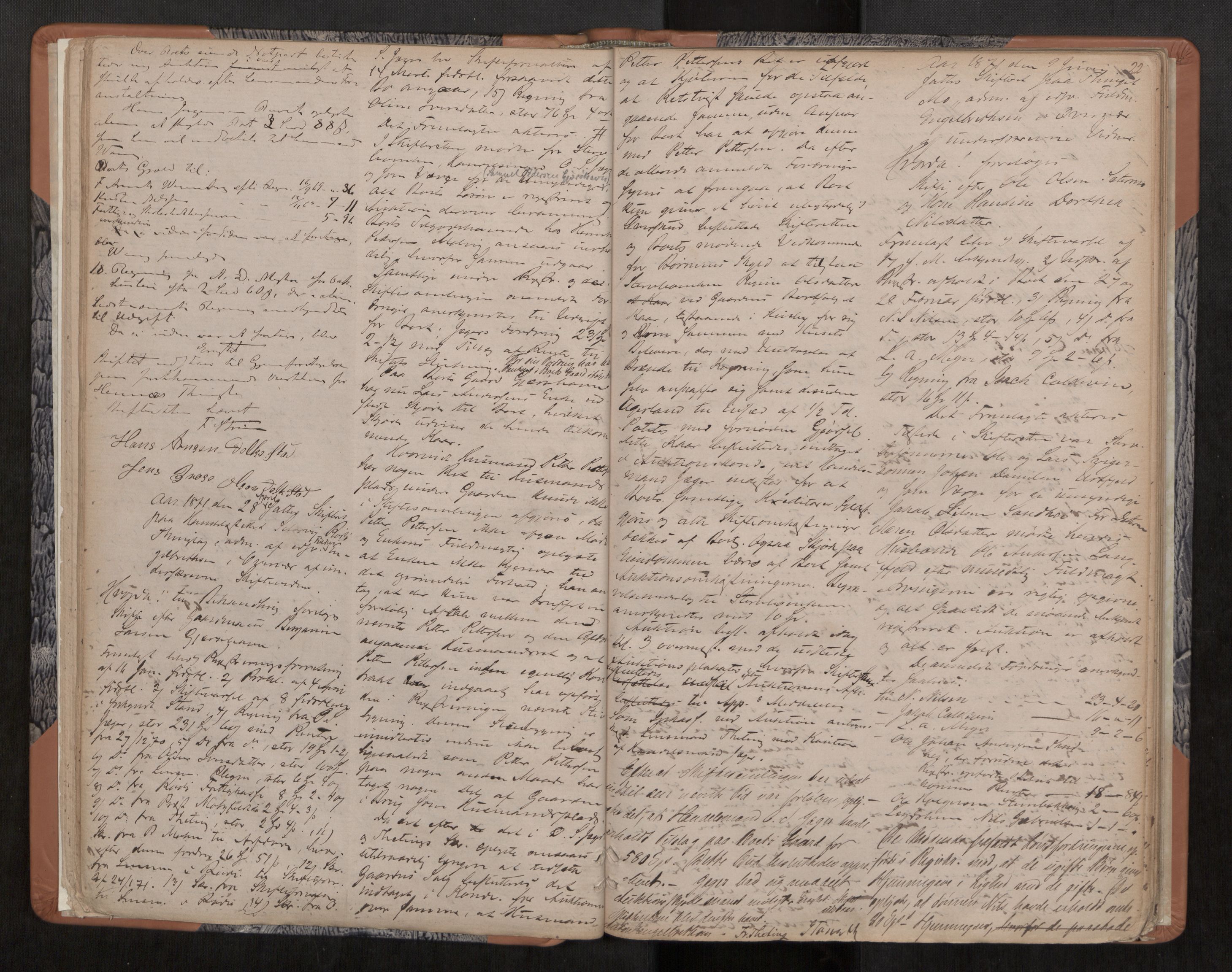 Rana sorenskriveri , AV/SAT-A-1108/1/3/3B/L0002: Skiftebehandlingsprotokoll, 1865-1875, p. 22
