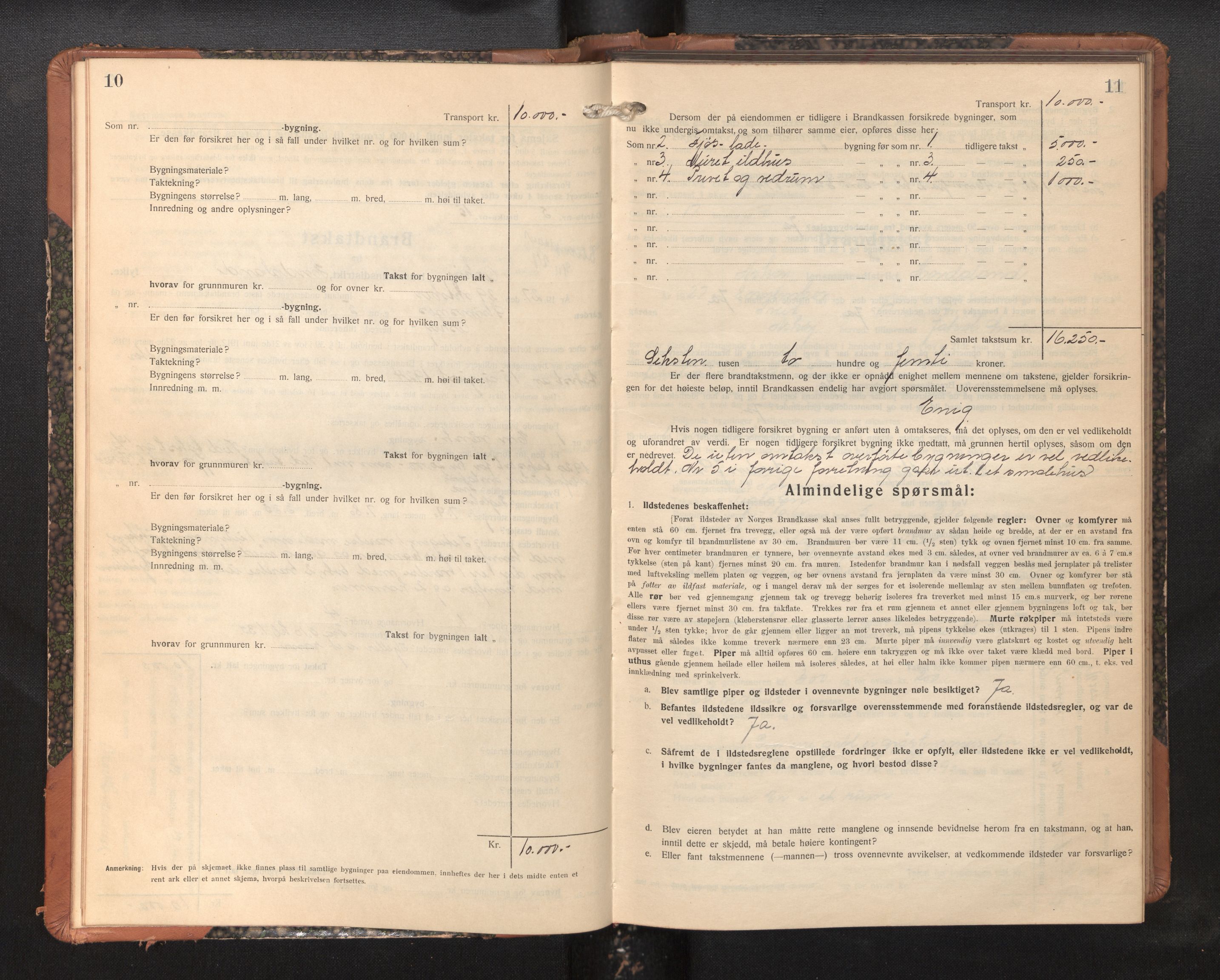 Lensmannen i Askøy, AV/SAB-A-31001/0012/L0009: Branntakstprotokoll, skjematakst, 1927-1934, p. 10-11