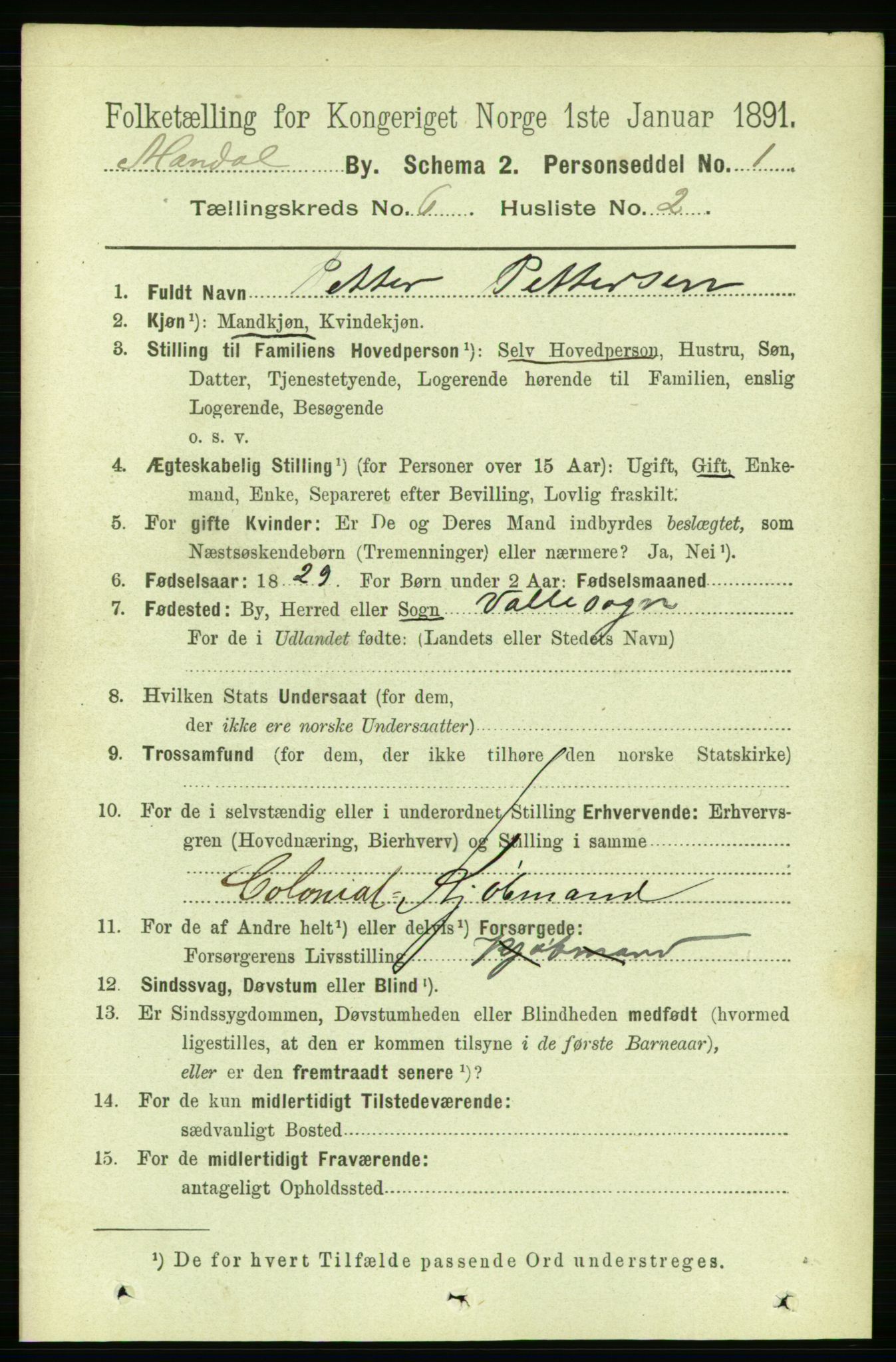 RA, 1891 census for 1002 Mandal, 1891, p. 2057