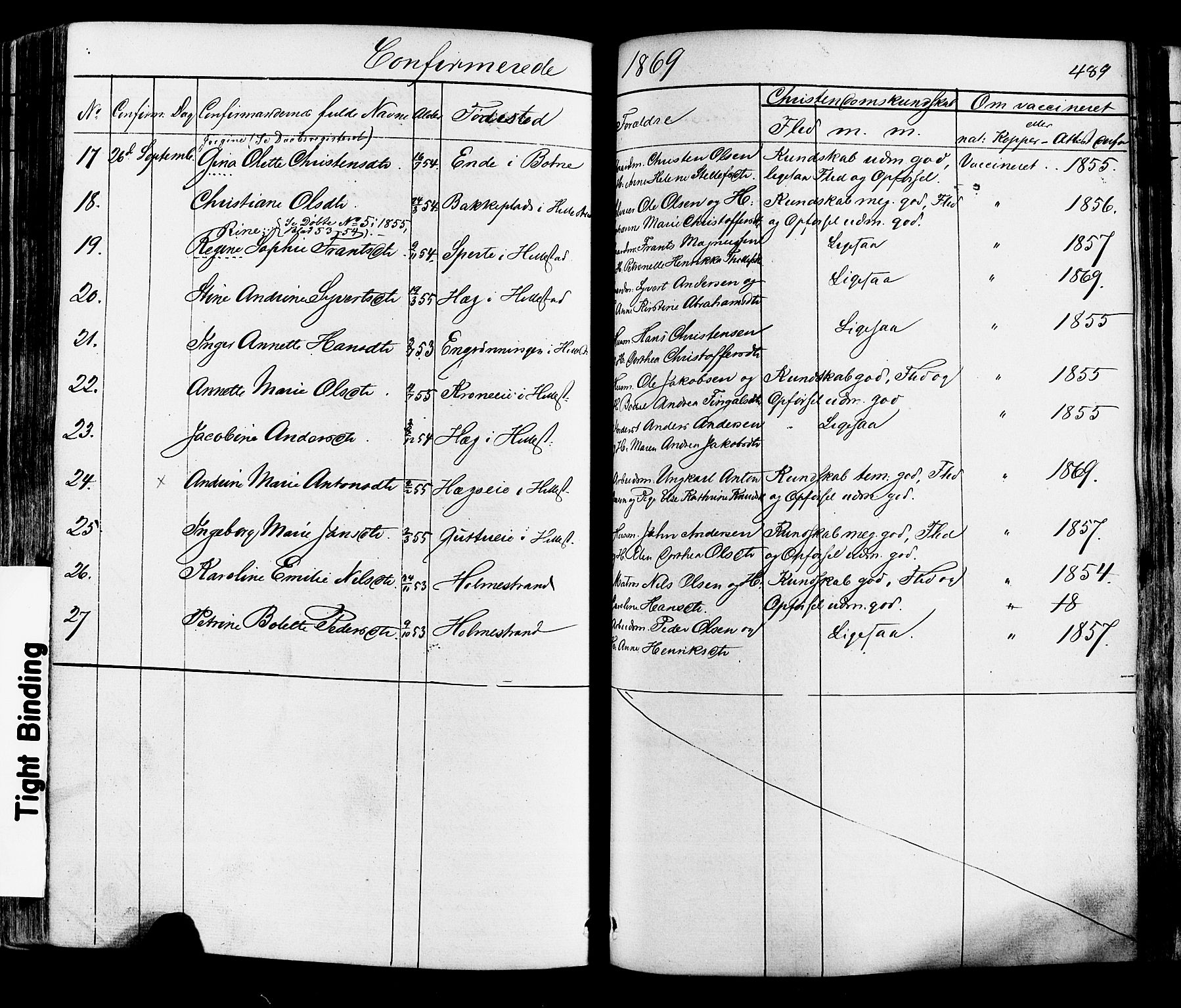 Botne kirkebøker, SAKO/A-340/F/Fa/L0006: Parish register (official) no. I 6, 1836-1877, p. 489