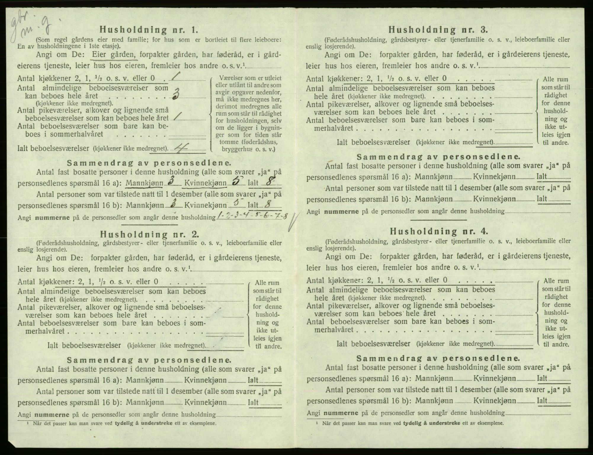 SAB, 1920 census for Eidfjord, 1920, p. 90