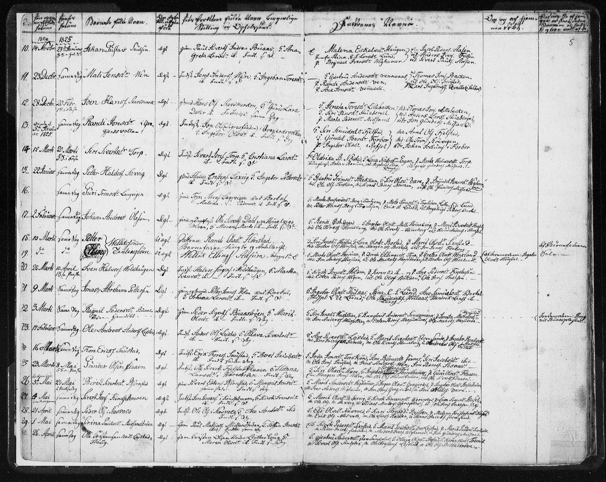 Ministerialprotokoller, klokkerbøker og fødselsregistre - Sør-Trøndelag, SAT/A-1456/616/L0404: Parish register (official) no. 616A01, 1823-1831, p. 5