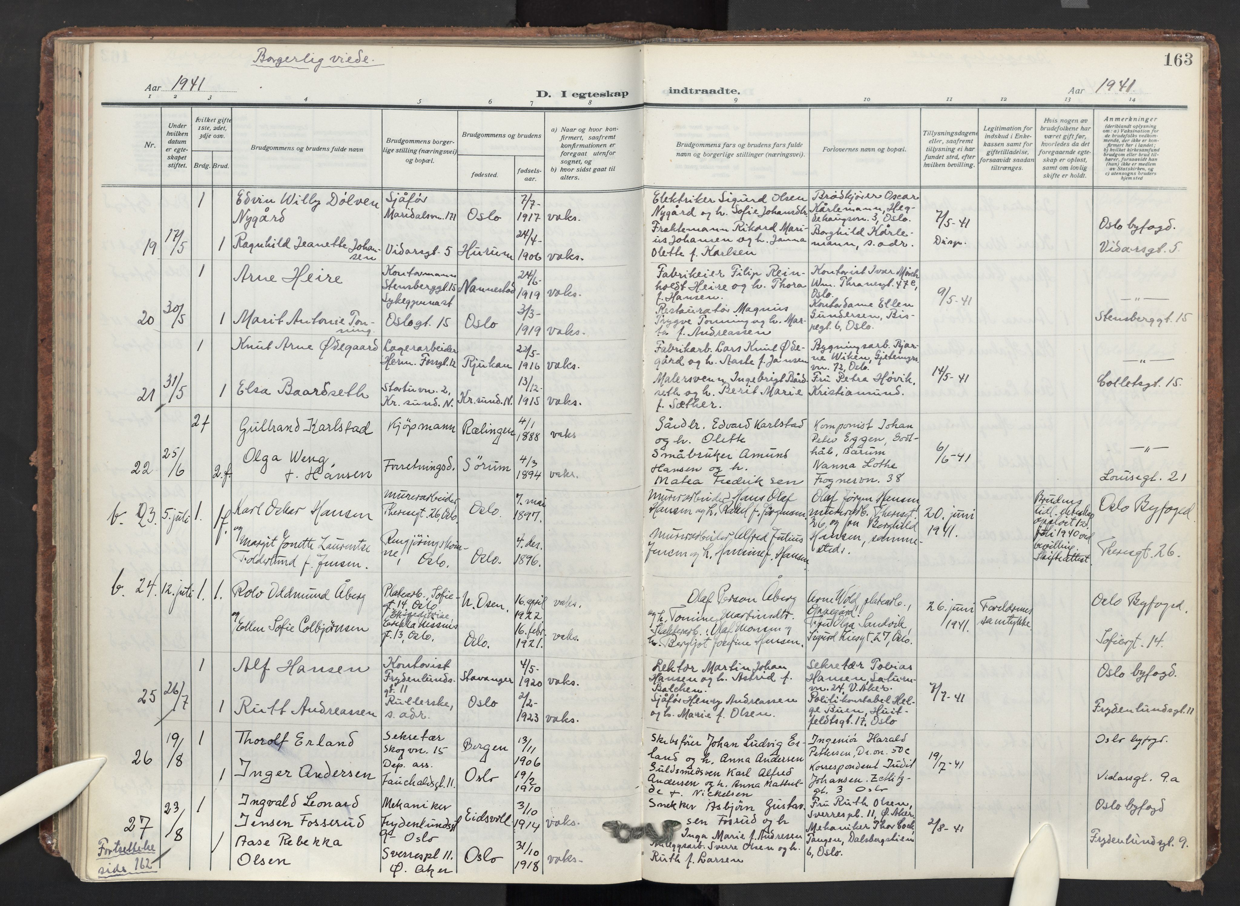 Markus prestekontor Kirkebøker, AV/SAO-A-10830/F/L0003: Parish register (official) no. 3, 1917-1942, p. 163