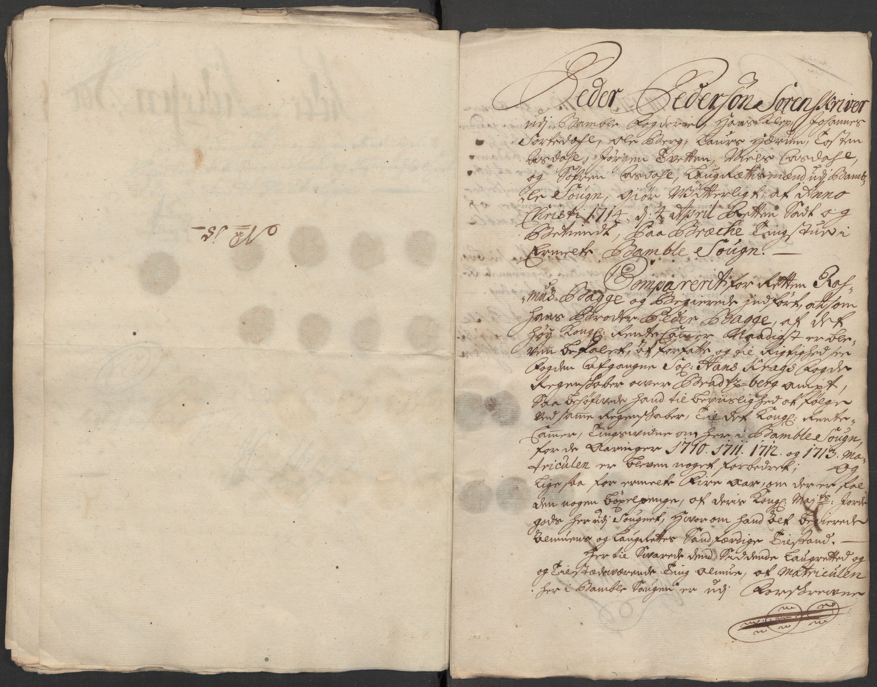 Rentekammeret inntil 1814, Reviderte regnskaper, Fogderegnskap, AV/RA-EA-4092/R36/L2124: Fogderegnskap Øvre og Nedre Telemark og Bamble, 1713, p. 94