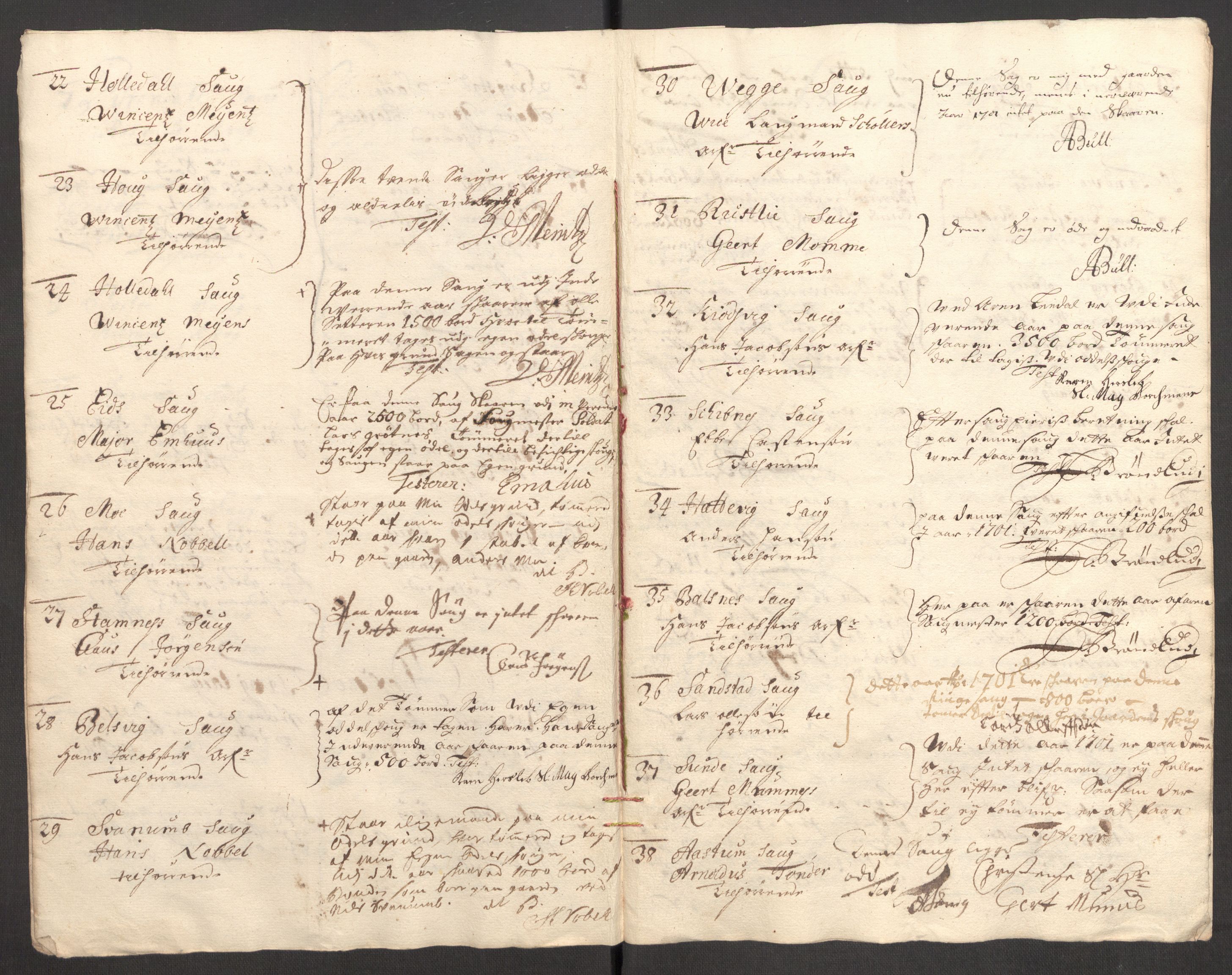 Rentekammeret inntil 1814, Reviderte regnskaper, Fogderegnskap, RA/EA-4092/R57/L3854: Fogderegnskap Fosen, 1700-1701, p. 352