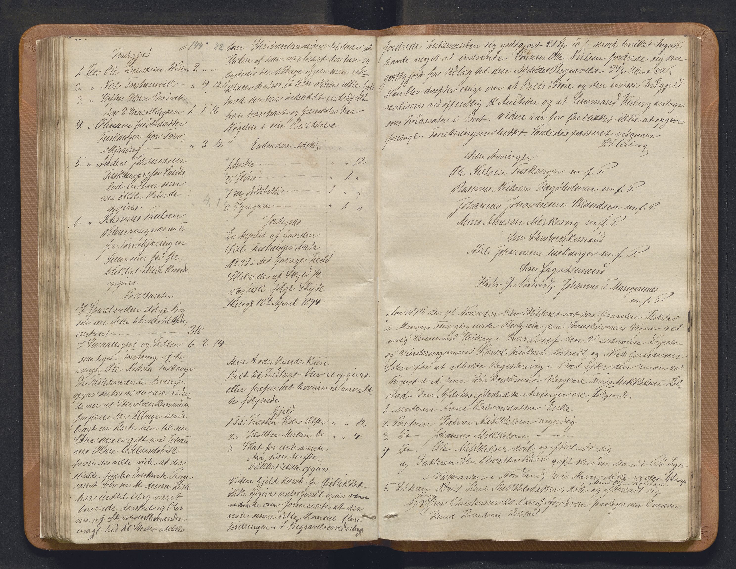 Nordhordland sorenskrivar, AV/SAB-A-2901/1/H/Hb/L0020: Registreringsprotokollar, 1859-1865, p. 184-185