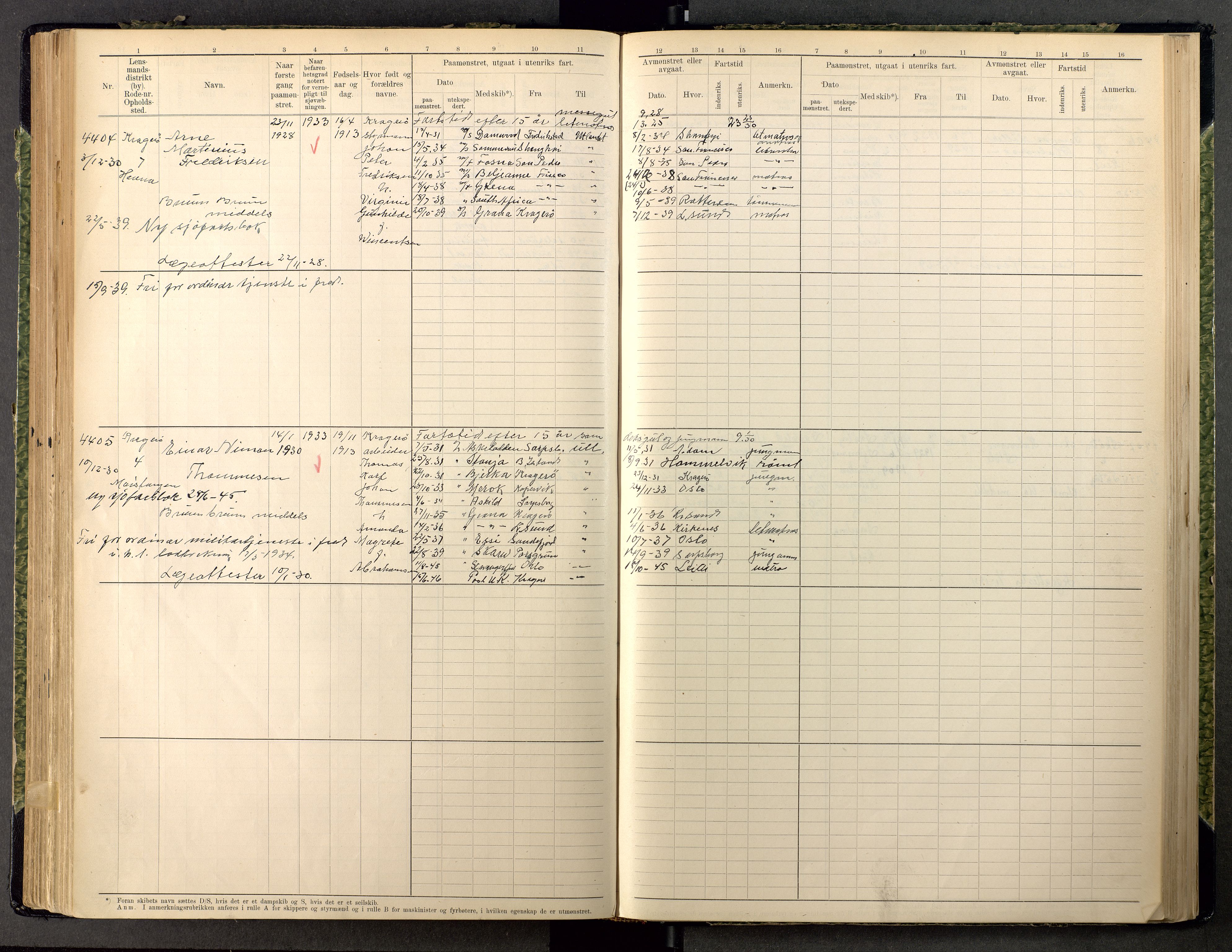 Kragerø innrulleringskontor, AV/SAKO-A-830/F/Fc/L0011: Hovedrulle, 1914-1948, p. 269