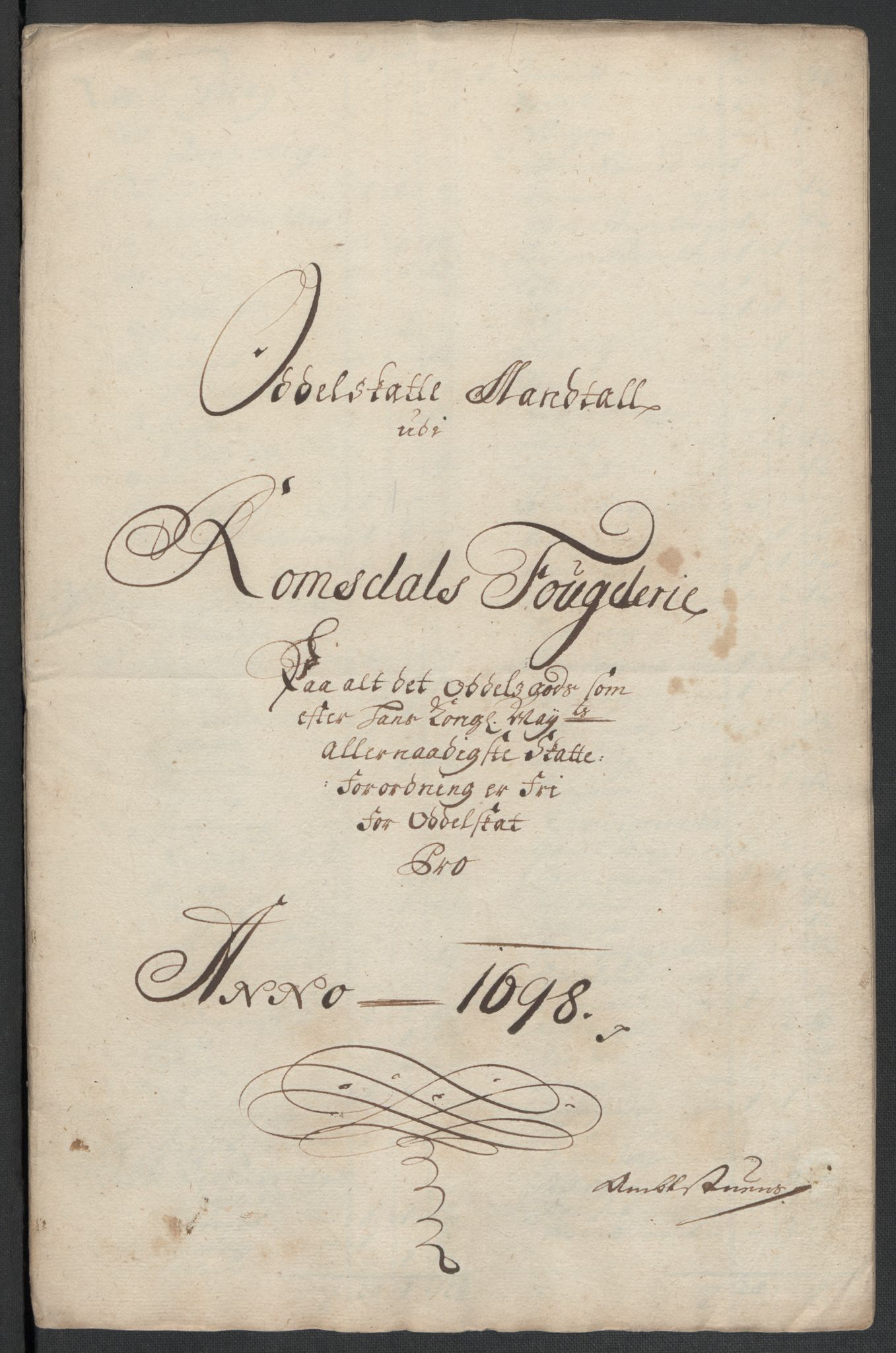 Rentekammeret inntil 1814, Reviderte regnskaper, Fogderegnskap, RA/EA-4092/R55/L3653: Fogderegnskap Romsdal, 1697-1698, p. 363