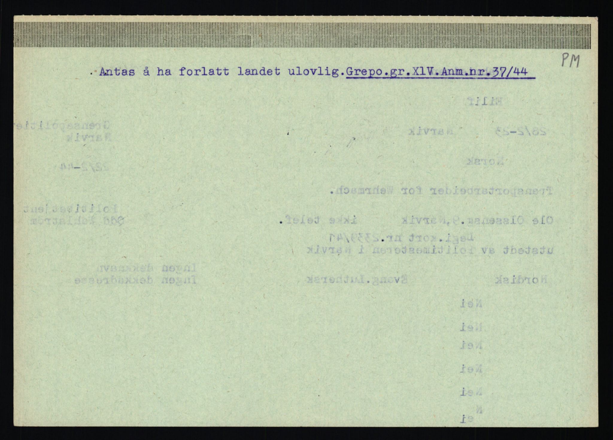 Statspolitiet - Hovedkontoret / Osloavdelingen, AV/RA-S-1329/C/Ca/L0005: Furali - Hamula, 1943-1945, p. 464