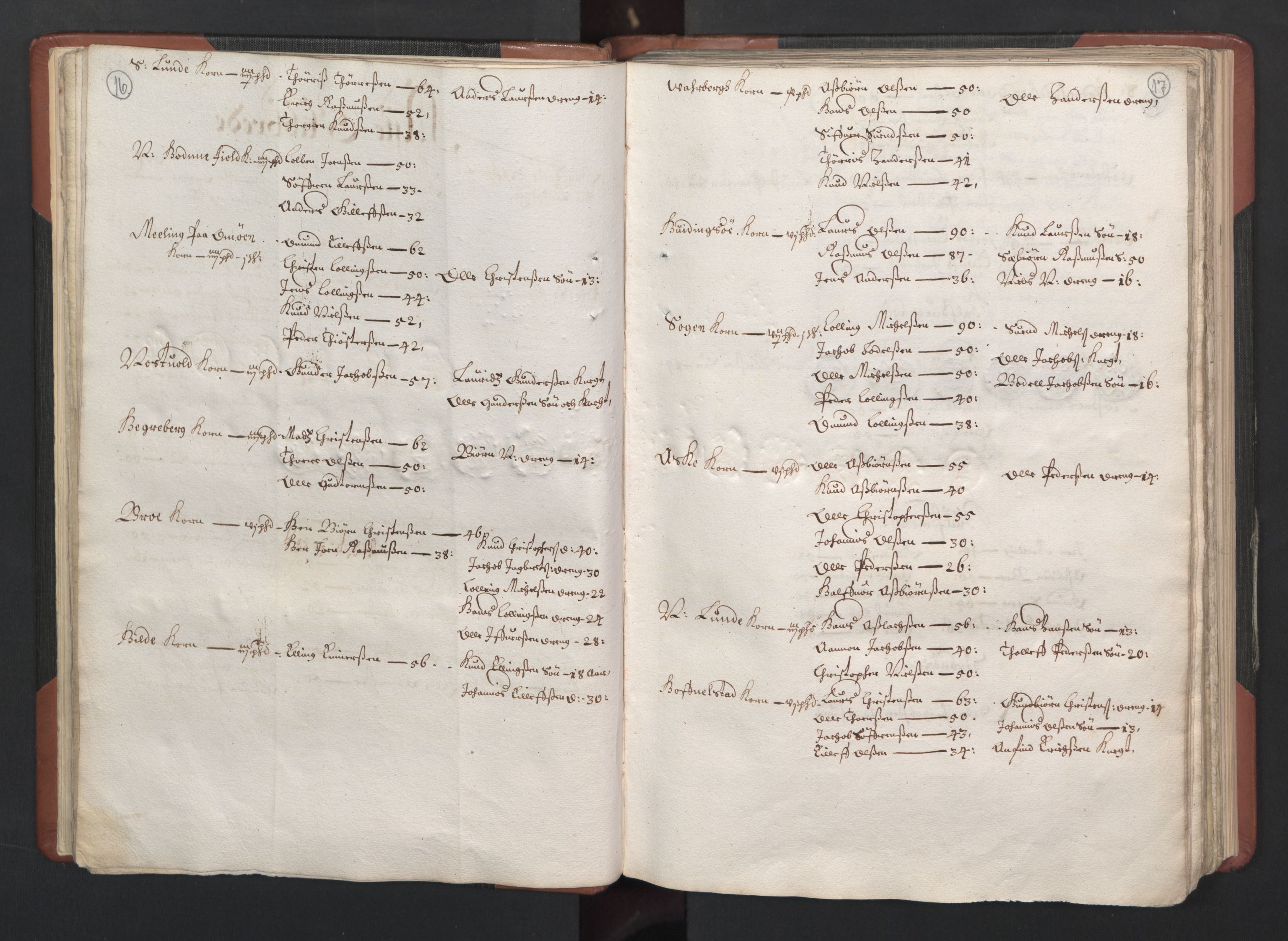RA, Bailiff's Census 1664-1666, no. 12: Ryfylke fogderi, 1664, p. 16-17