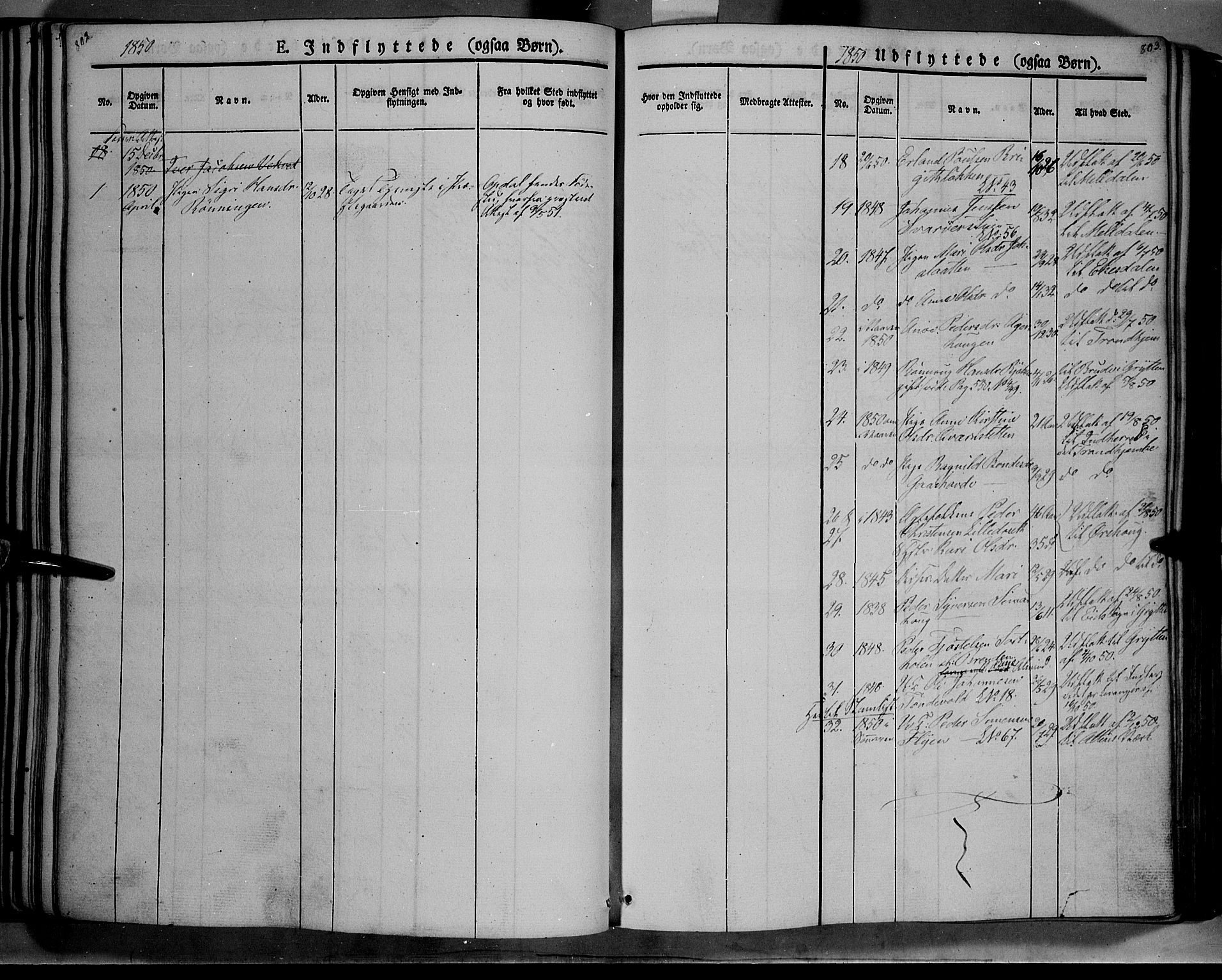 Lesja prestekontor, SAH/PREST-068/H/Ha/Haa/L0006: Parish register (official) no. 6B, 1843-1854, p. 802-803