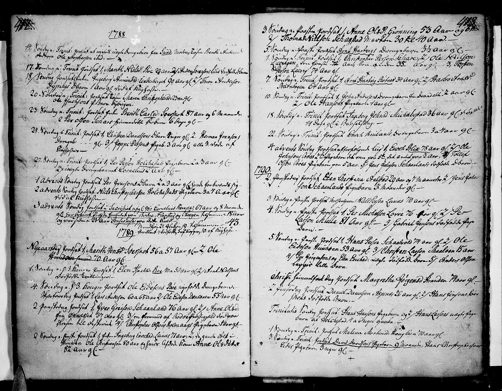 Ministerialprotokoller, klokkerbøker og fødselsregistre - Nordland, SAT/A-1459/855/L0796: Parish register (official) no. 855A04, 1776-1813, p. 412-413