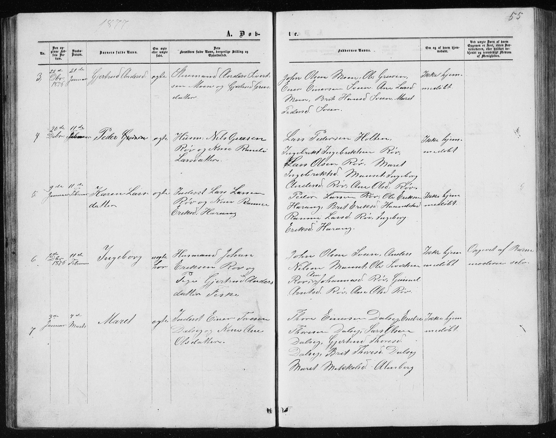 Ministerialprotokoller, klokkerbøker og fødselsregistre - Møre og Romsdal, AV/SAT-A-1454/597/L1064: Parish register (copy) no. 597C01, 1866-1898, p. 55