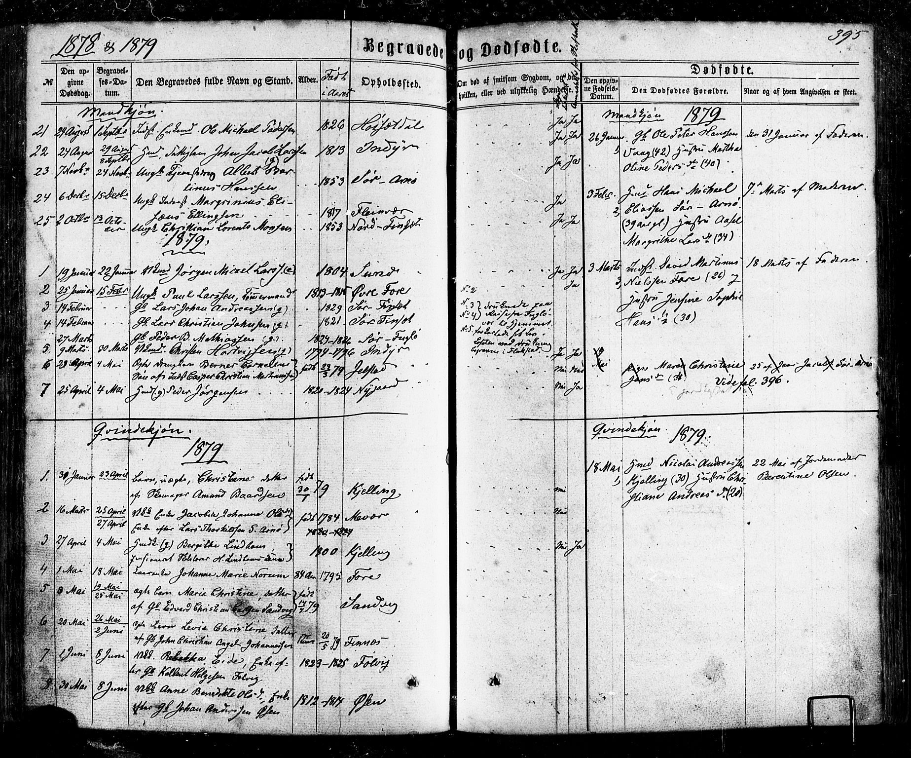 Ministerialprotokoller, klokkerbøker og fødselsregistre - Nordland, SAT/A-1459/805/L0098: Parish register (official) no. 805A05, 1862-1879, p. 395