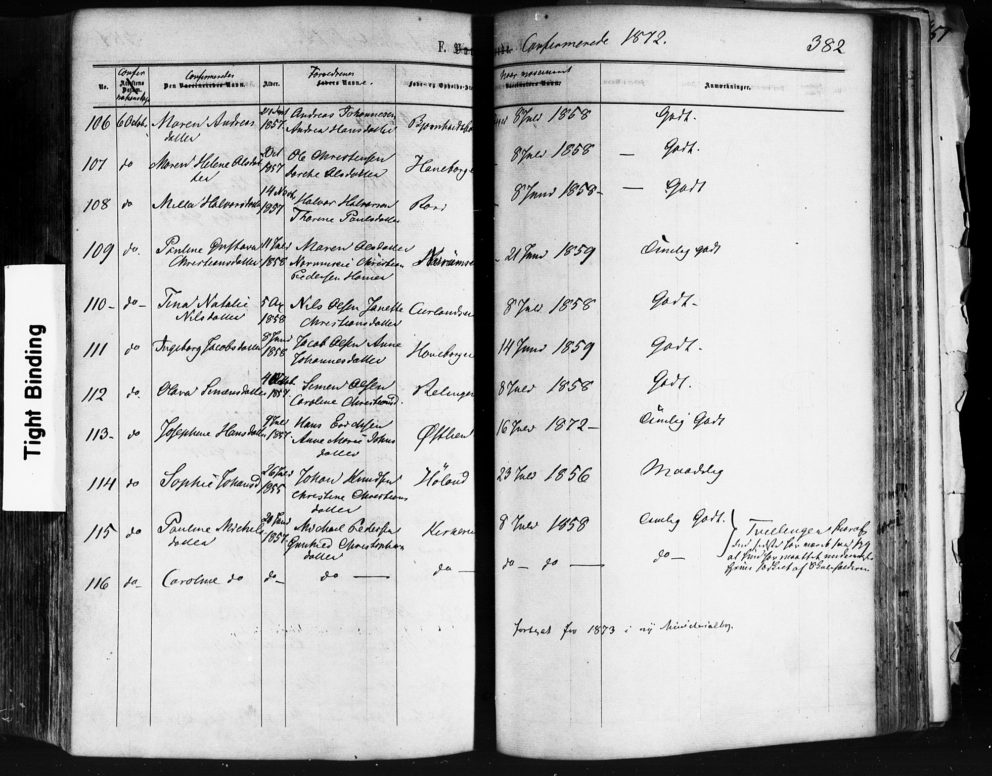 Skedsmo prestekontor Kirkebøker, AV/SAO-A-10033a/F/Fa/L0011: Parish register (official) no. I 11, 1866-1876, p. 382