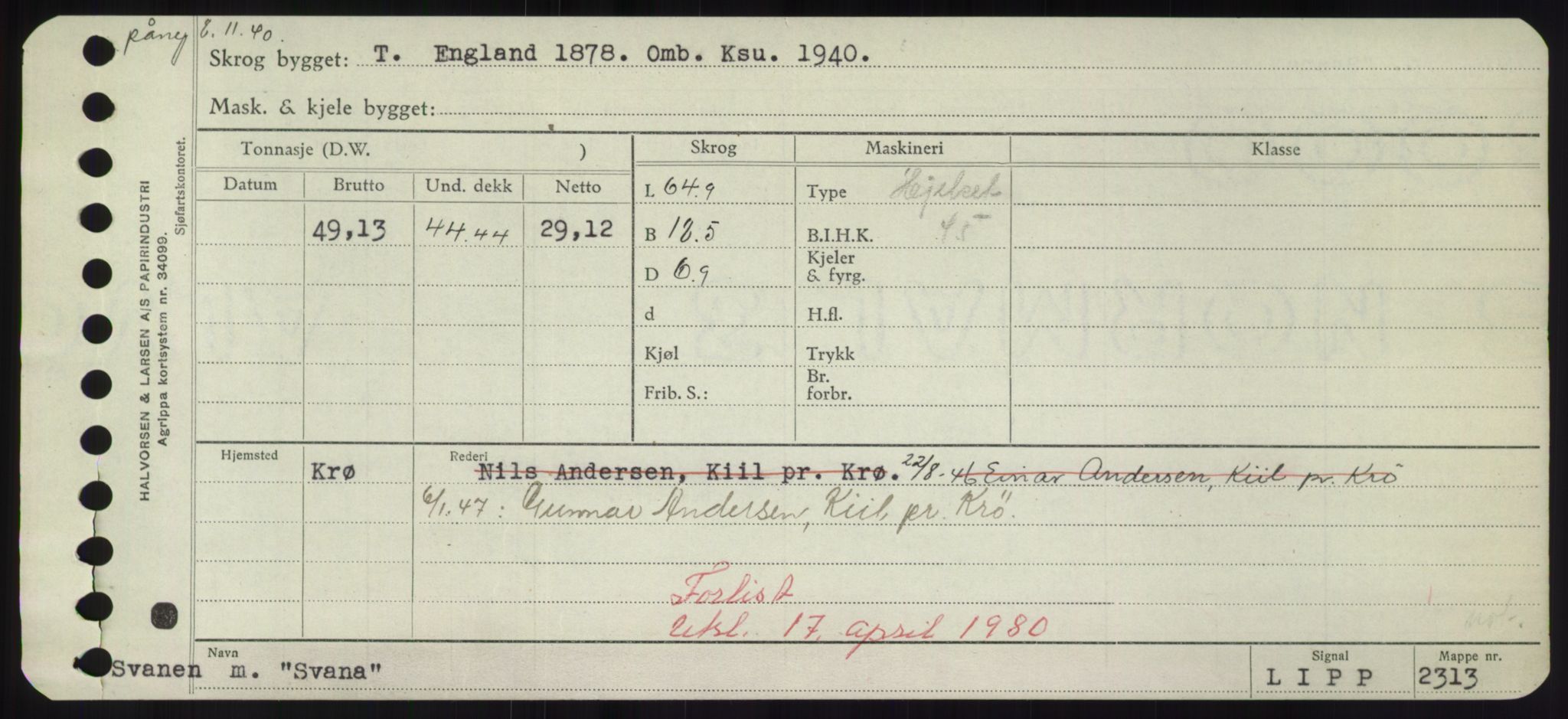 Sjøfartsdirektoratet med forløpere, Skipsmålingen, RA/S-1627/H/Hd/L0037: Fartøy, Su-Så, p. 249