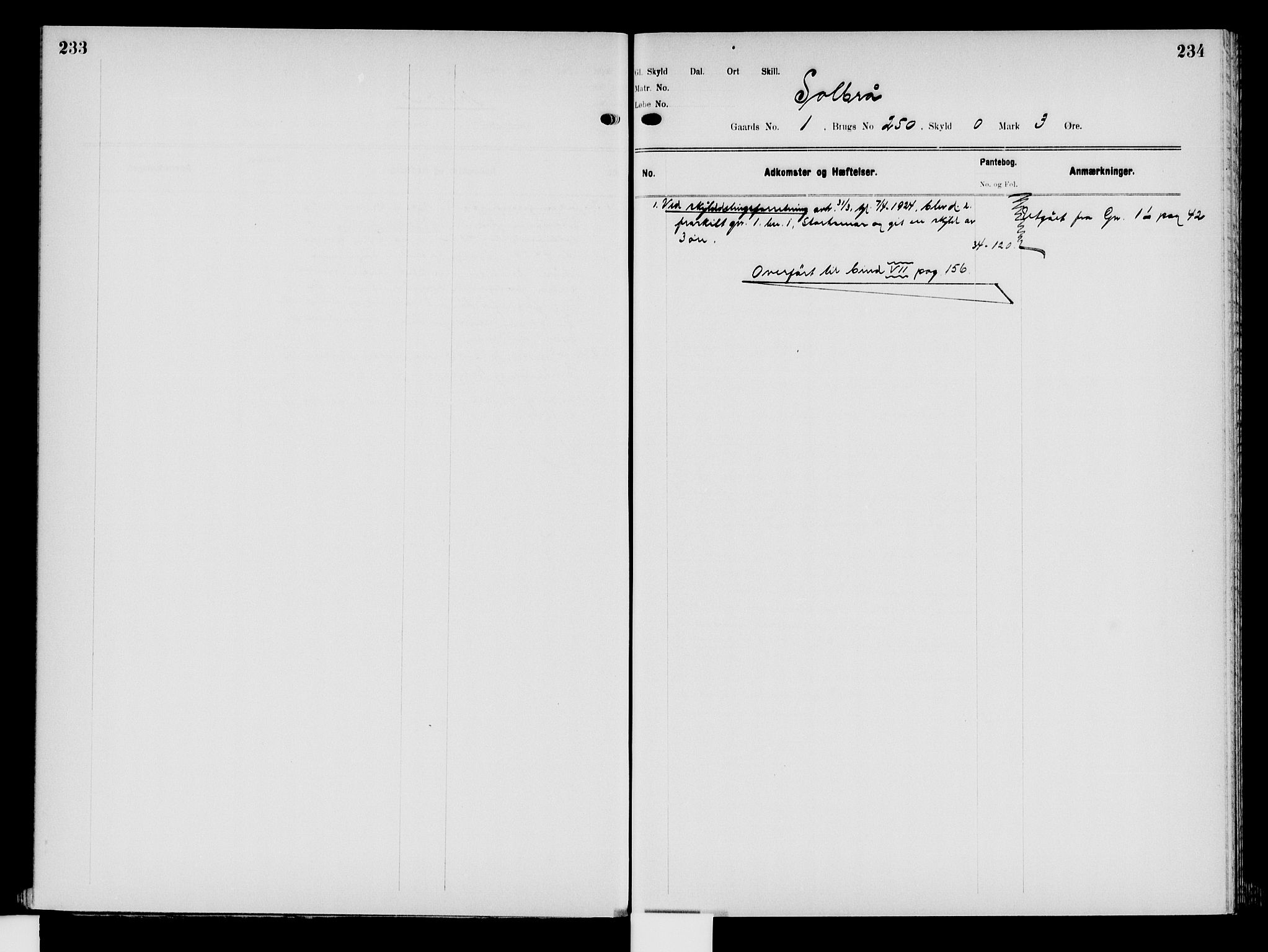 Nord-Hedmark sorenskriveri, SAH/TING-012/H/Ha/Had/Hade/L0008: Mortgage register no. 4.8, 1923-1940, p. 233-234