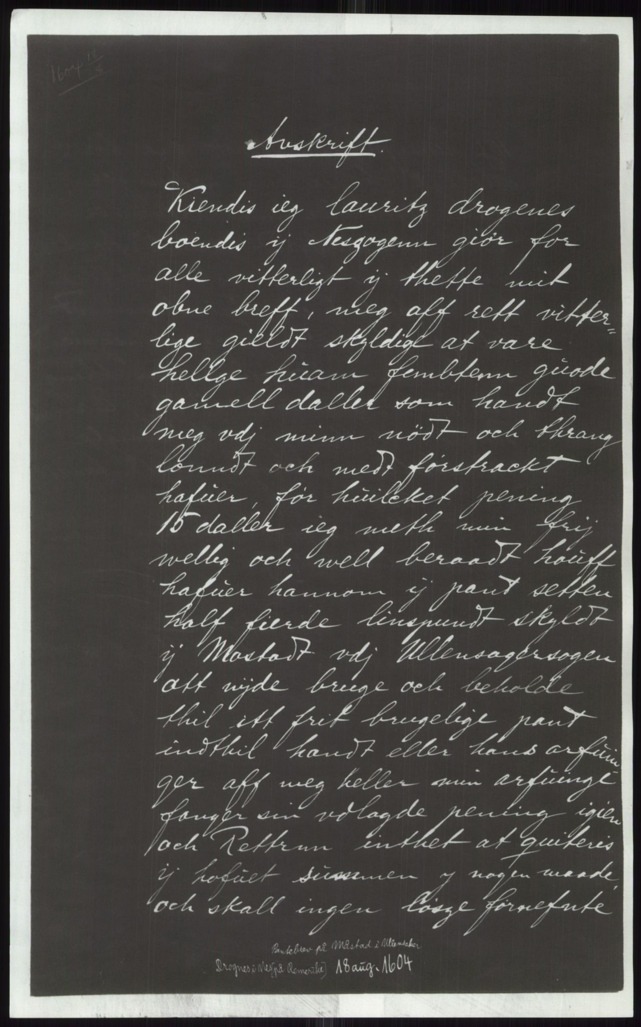 Samlinger til kildeutgivelse, Diplomavskriftsamlingen, AV/RA-EA-4053/H/Ha, p. 4001