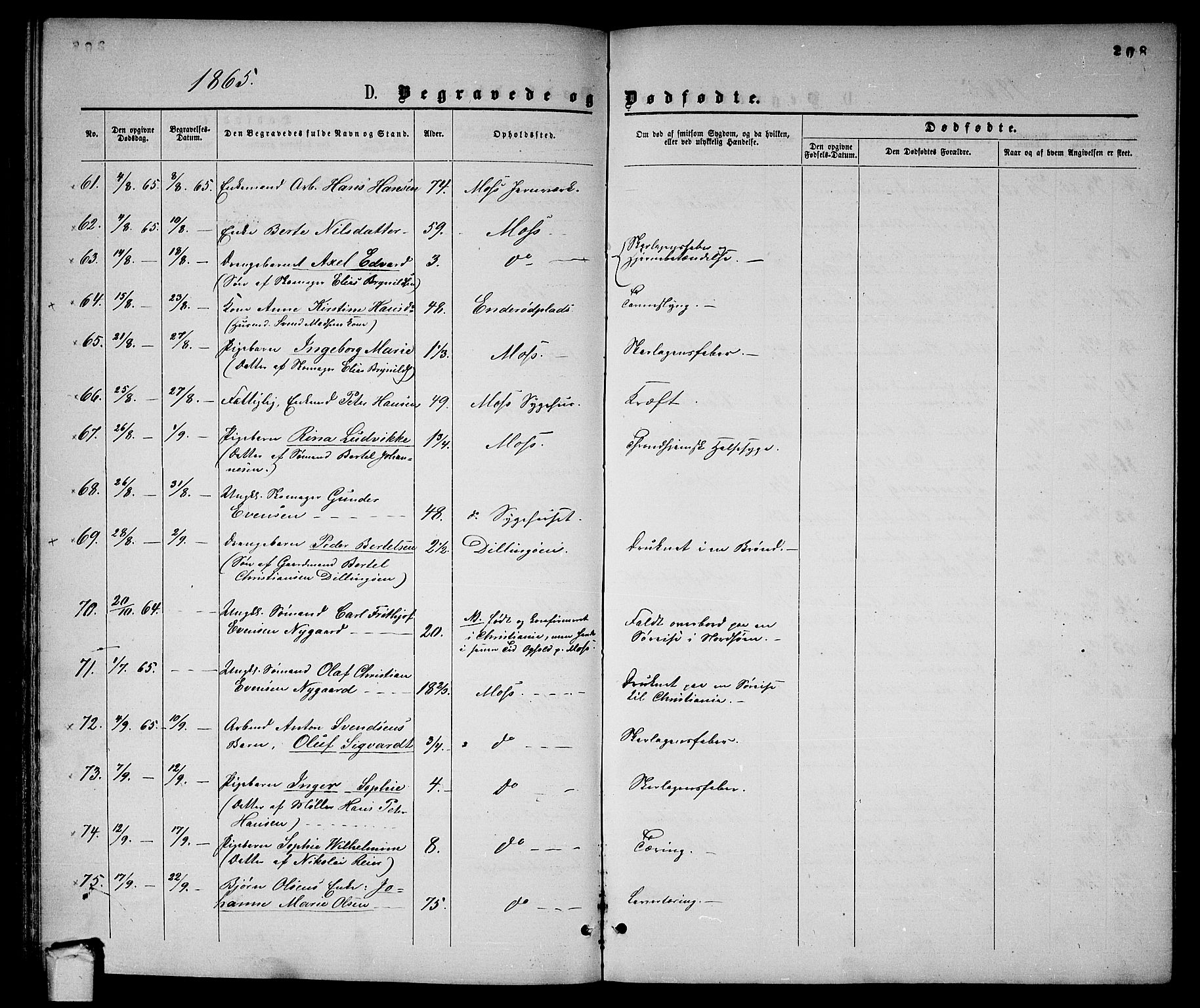 Moss prestekontor Kirkebøker, AV/SAO-A-2003/G/Ga/L0003: Parish register (copy) no. I 3, 1861-1872, p. 208