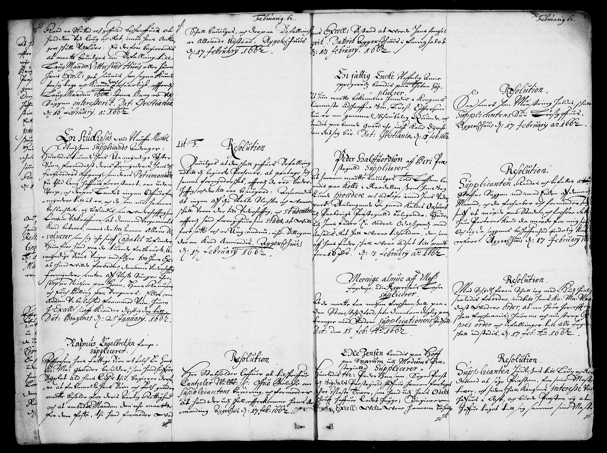 Stattholderembetet 1572-1771, AV/RA-EA-2870/Ad/L0001: Supplikasjons- og resolusjonsprotokoll, 1662-1669, p. 5b-6a