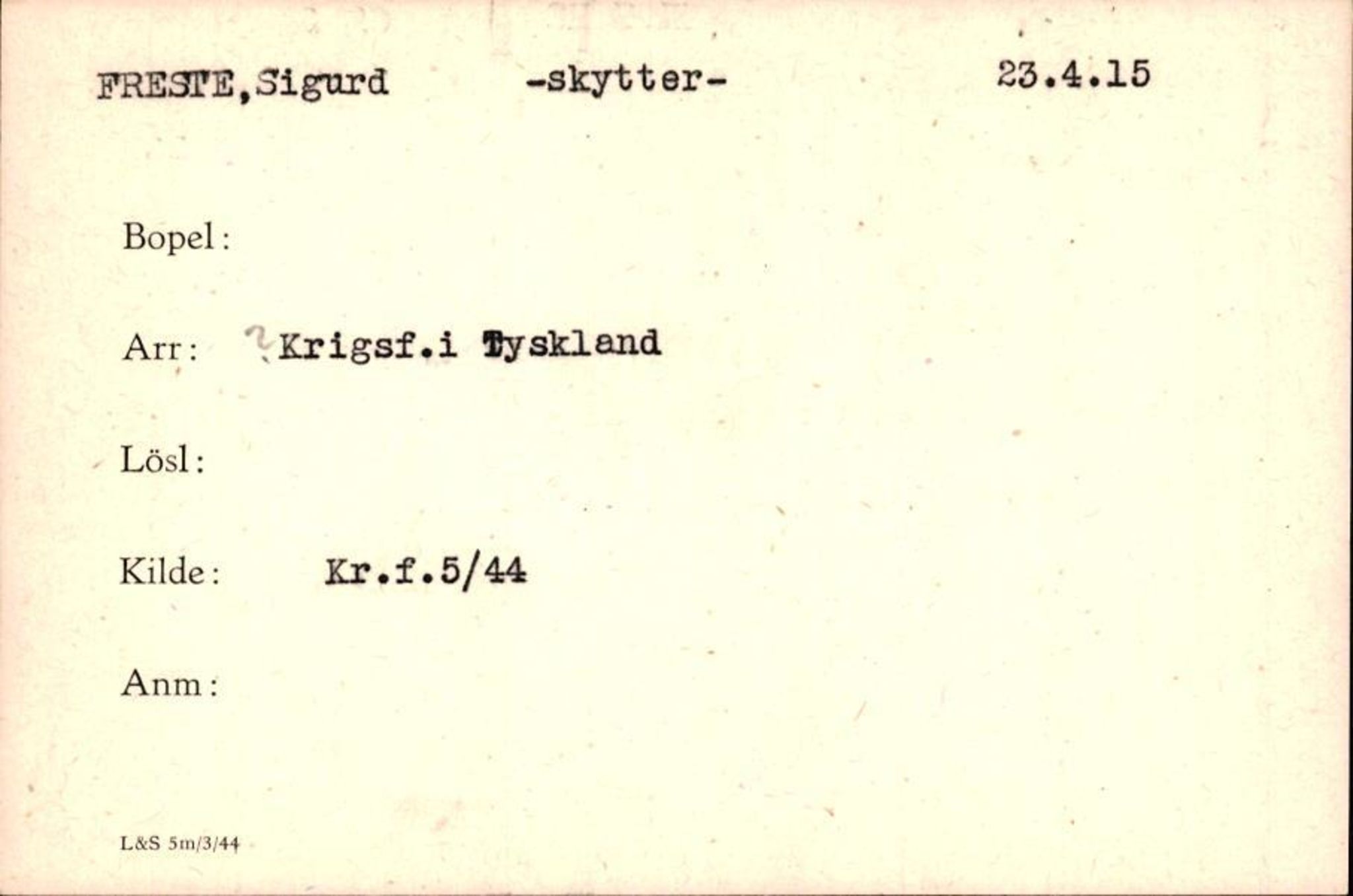 Forsvaret, Forsvarets krigshistoriske avdeling, RA/RAFA-2017/Y/Yf/L0200: II-C-11-2102  -  Norske krigsfanger i Tyskland, 1940-1945, p. 283