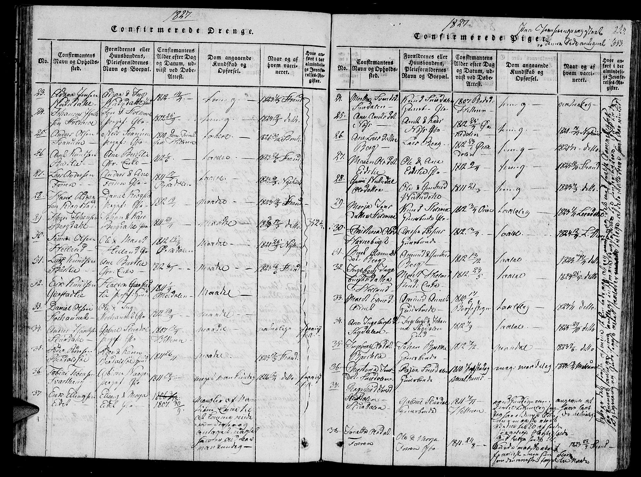 Ministerialprotokoller, klokkerbøker og fødselsregistre - Sør-Trøndelag, SAT/A-1456/630/L0491: Parish register (official) no. 630A04, 1818-1830, p. 253