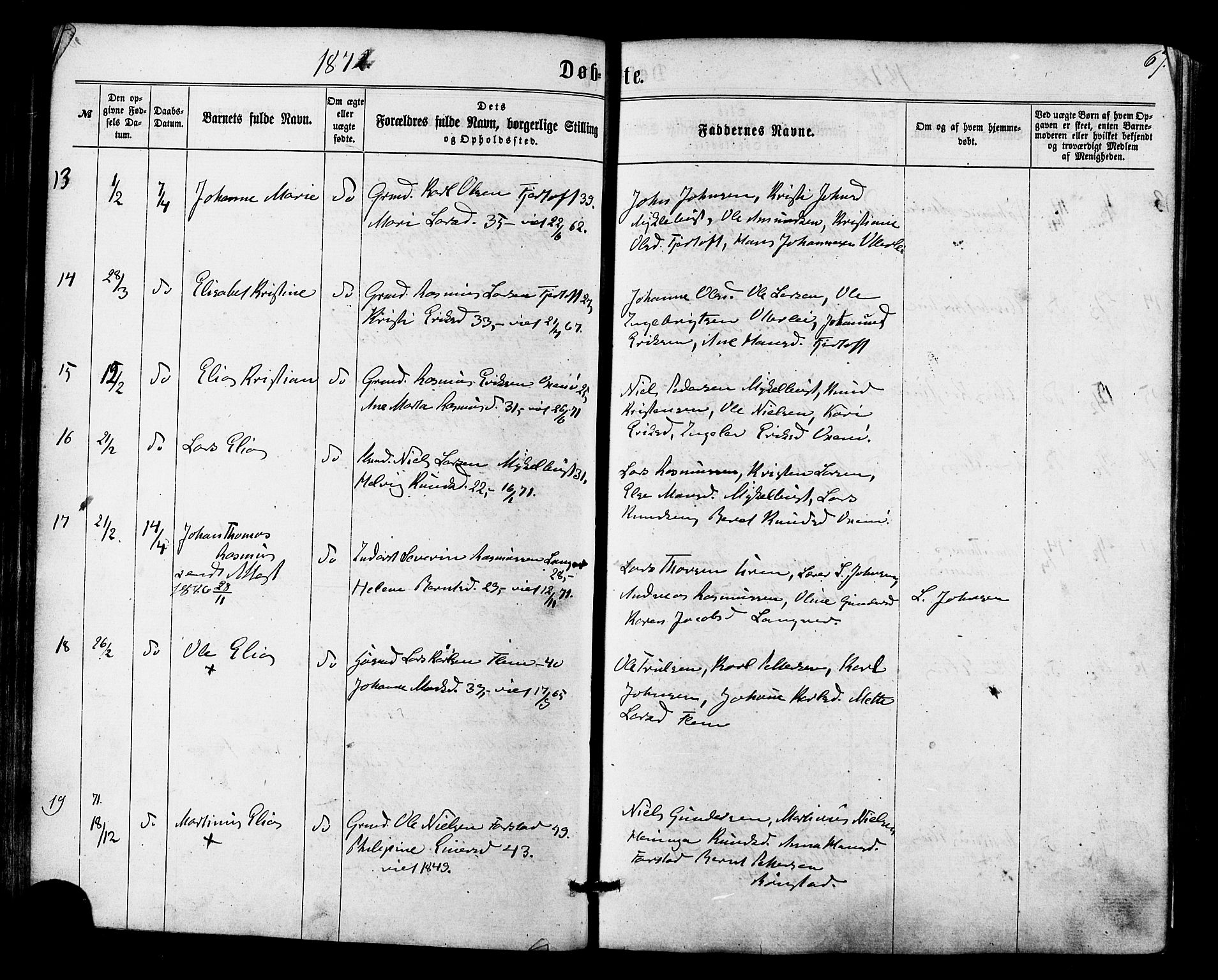 Ministerialprotokoller, klokkerbøker og fødselsregistre - Møre og Romsdal, AV/SAT-A-1454/536/L0498: Parish register (official) no. 536A07, 1862-1875, p. 67