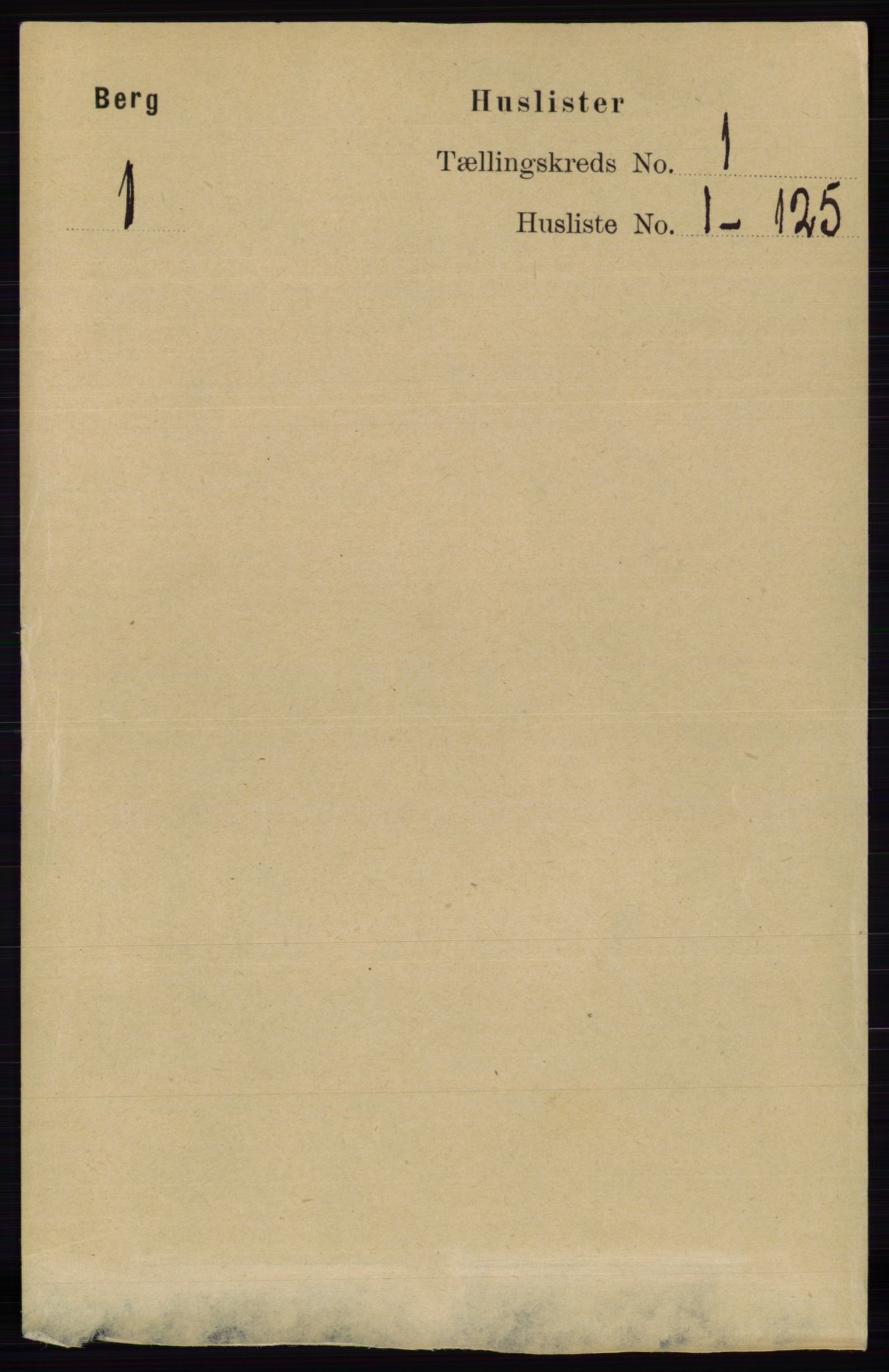RA, 1891 census for 0116 Berg, 1891, p. 27