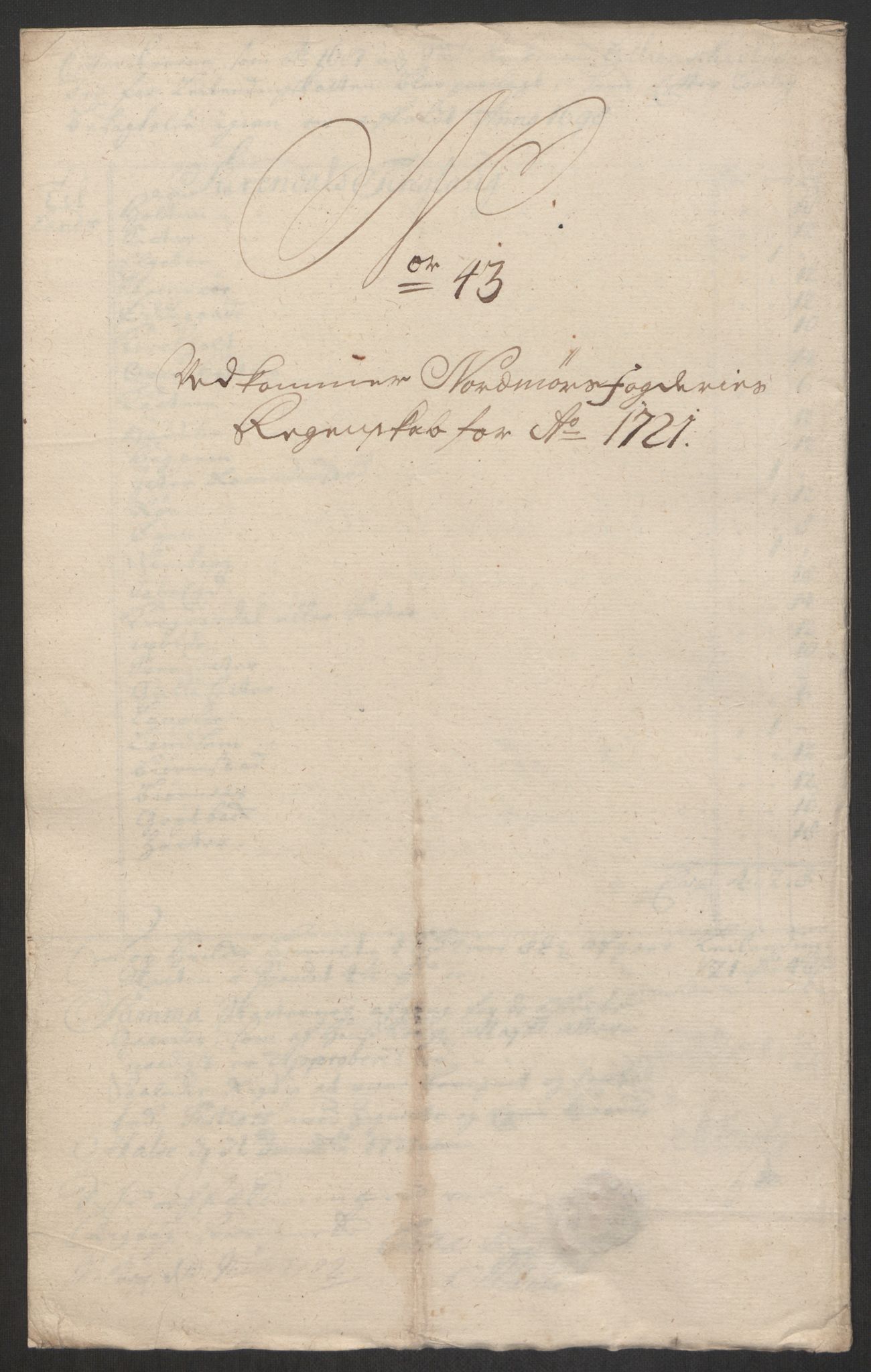 Rentekammeret inntil 1814, Reviderte regnskaper, Fogderegnskap, RA/EA-4092/R56/L3754: Fogderegnskap Nordmøre, 1721, p. 316