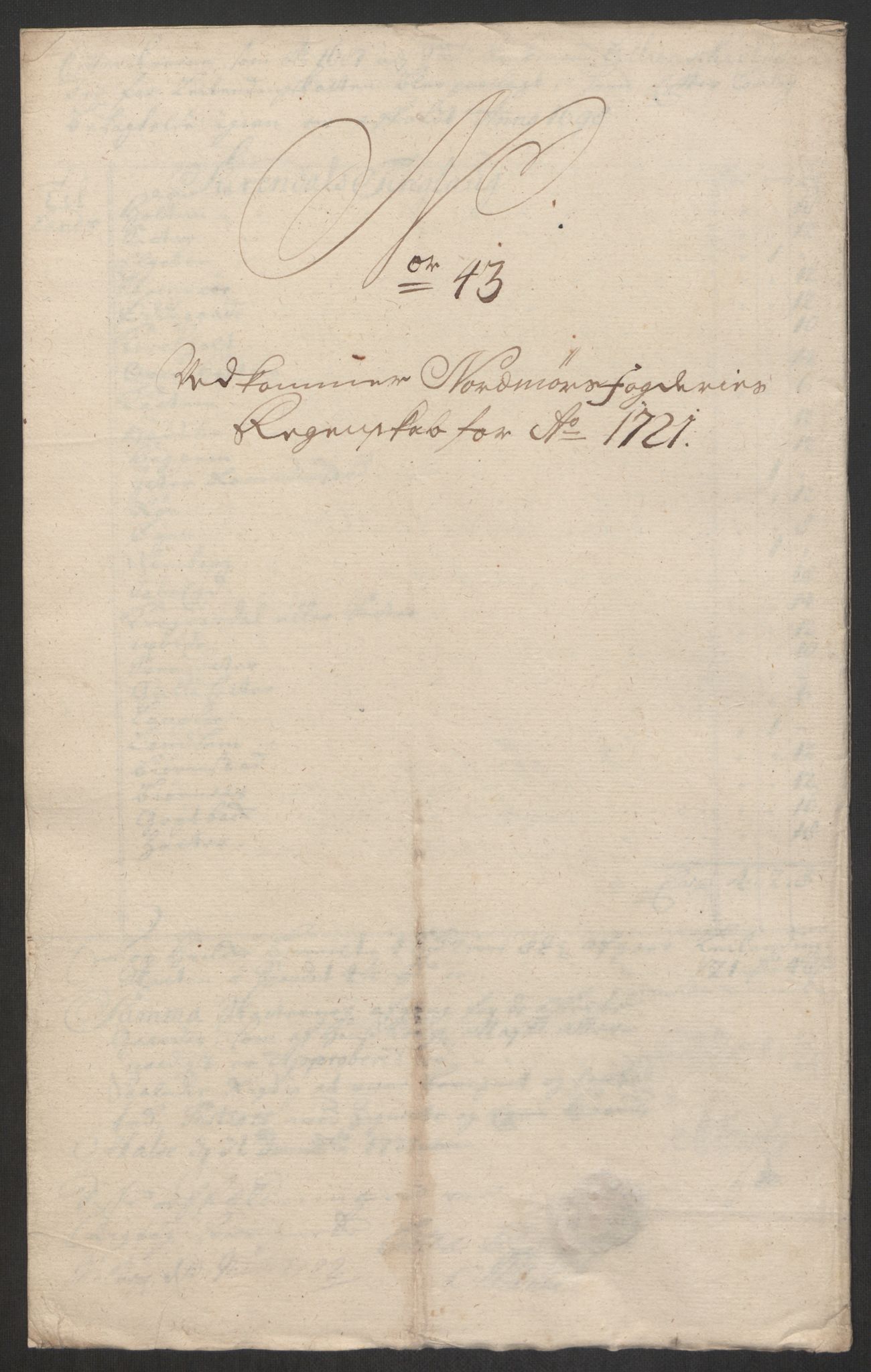 Rentekammeret inntil 1814, Reviderte regnskaper, Fogderegnskap, AV/RA-EA-4092/R56/L3754: Fogderegnskap Nordmøre, 1721, p. 316