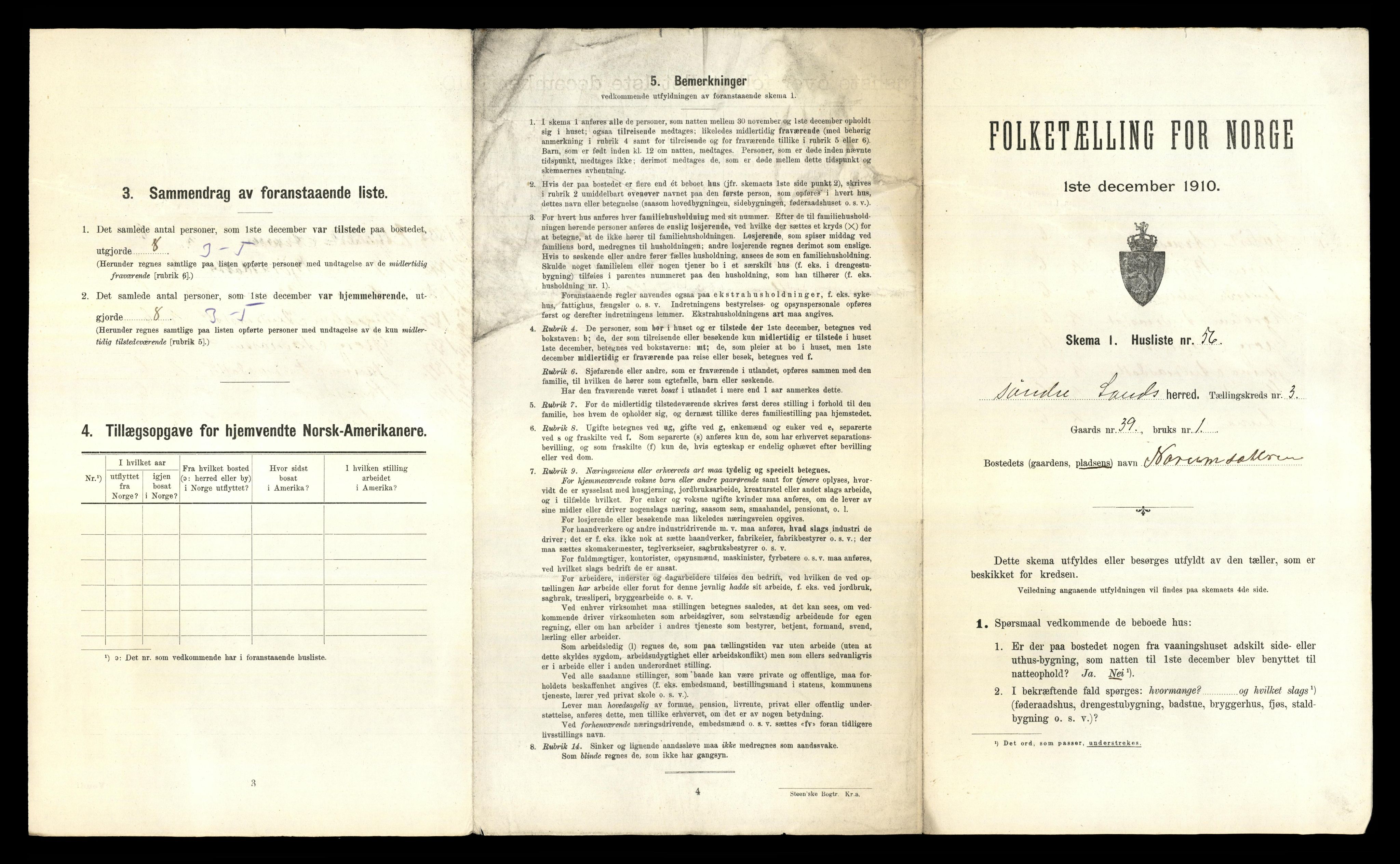 RA, 1910 census for Søndre Land, 1910, p. 856