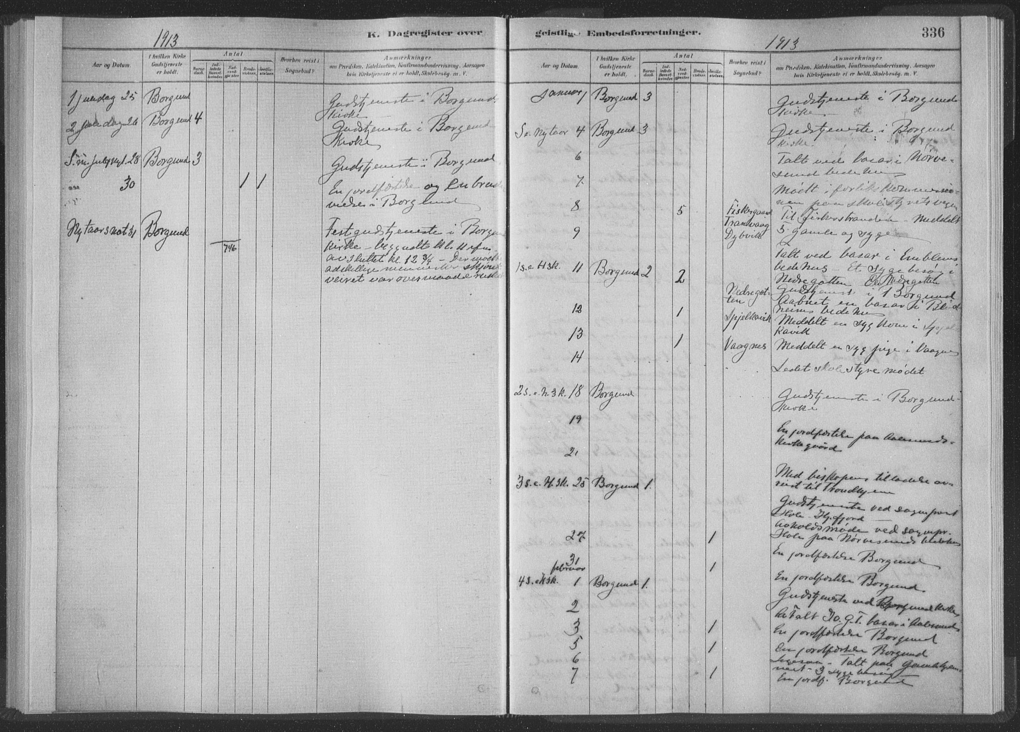 Ministerialprotokoller, klokkerbøker og fødselsregistre - Møre og Romsdal, SAT/A-1454/528/L0404: Parish register (official) no. 528A13II, 1880-1922, p. 336