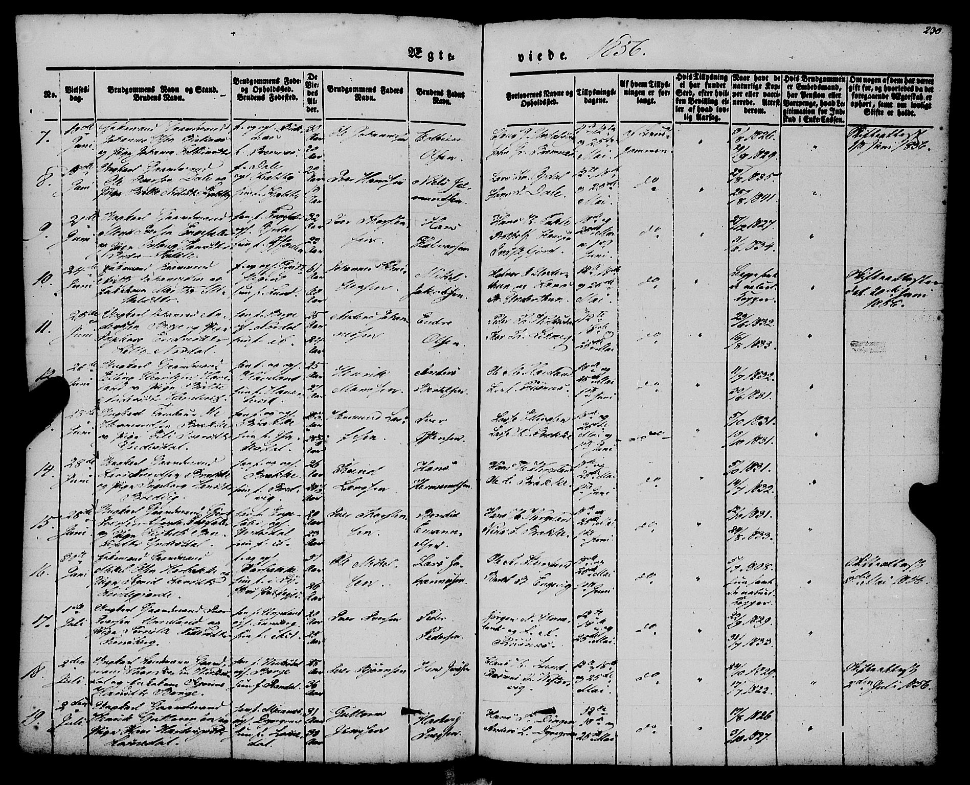 Gulen sokneprestembete, SAB/A-80201/H/Haa/Haaa/L0021: Parish register (official) no. A 21, 1848-1858, p. 230