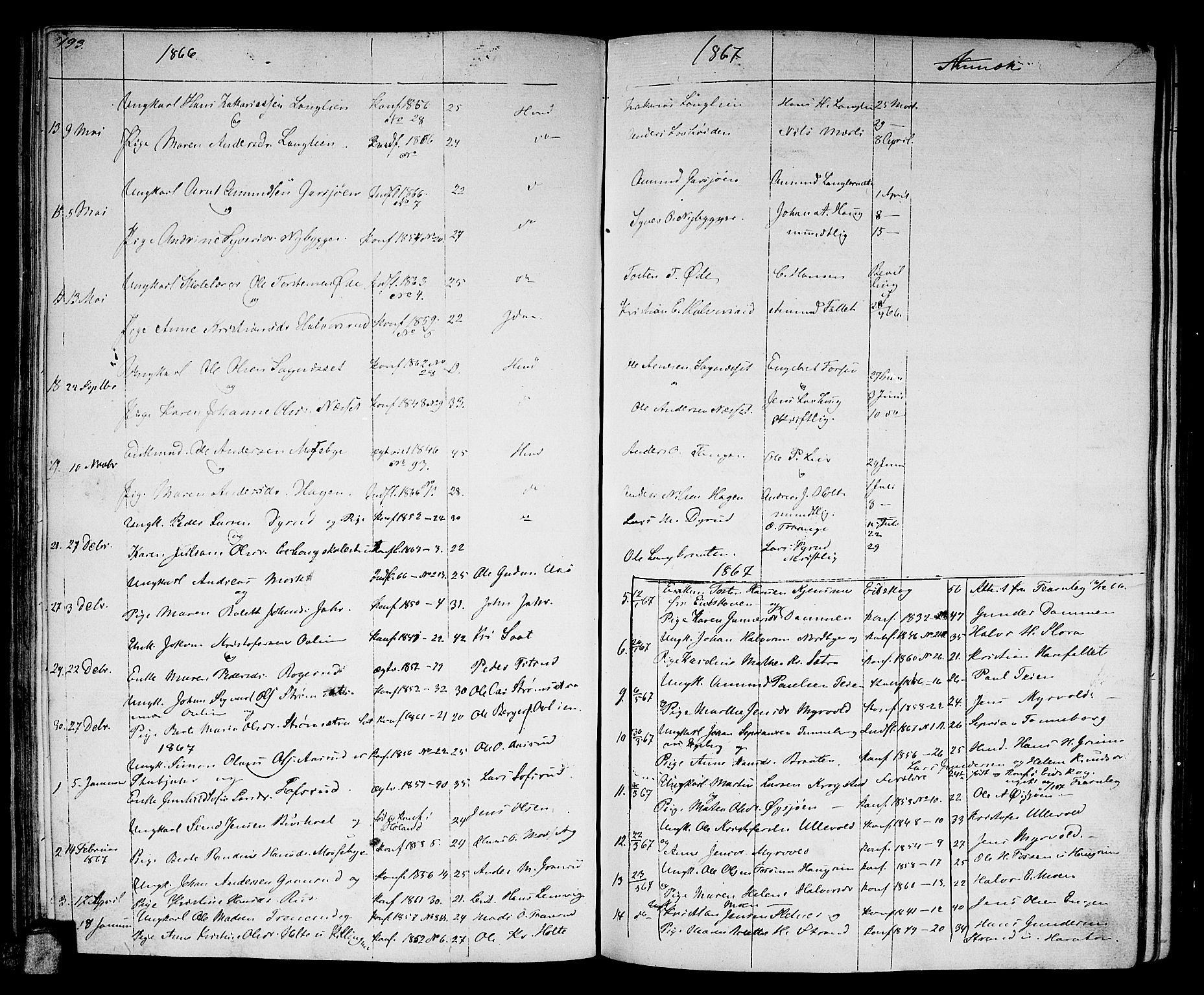 Aurskog prestekontor Kirkebøker, AV/SAO-A-10304a/G/Ga/L0003: Parish register (copy) no. I 3, 1858-1883, p. 193
