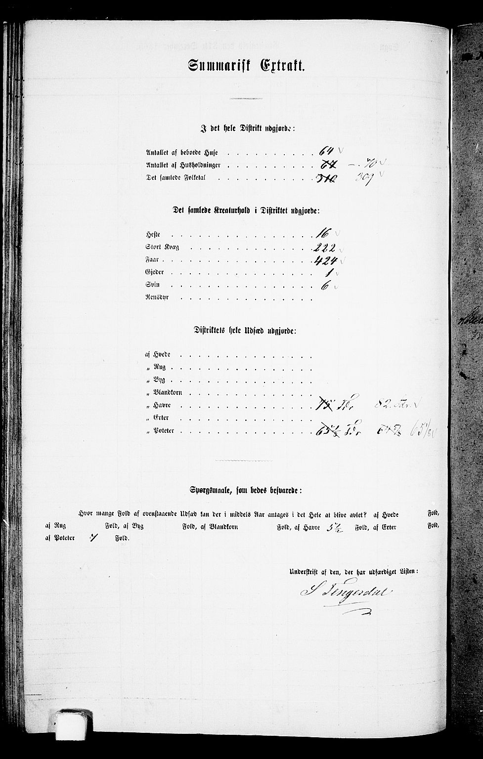 RA, 1865 census for Sand, 1865, p. 105