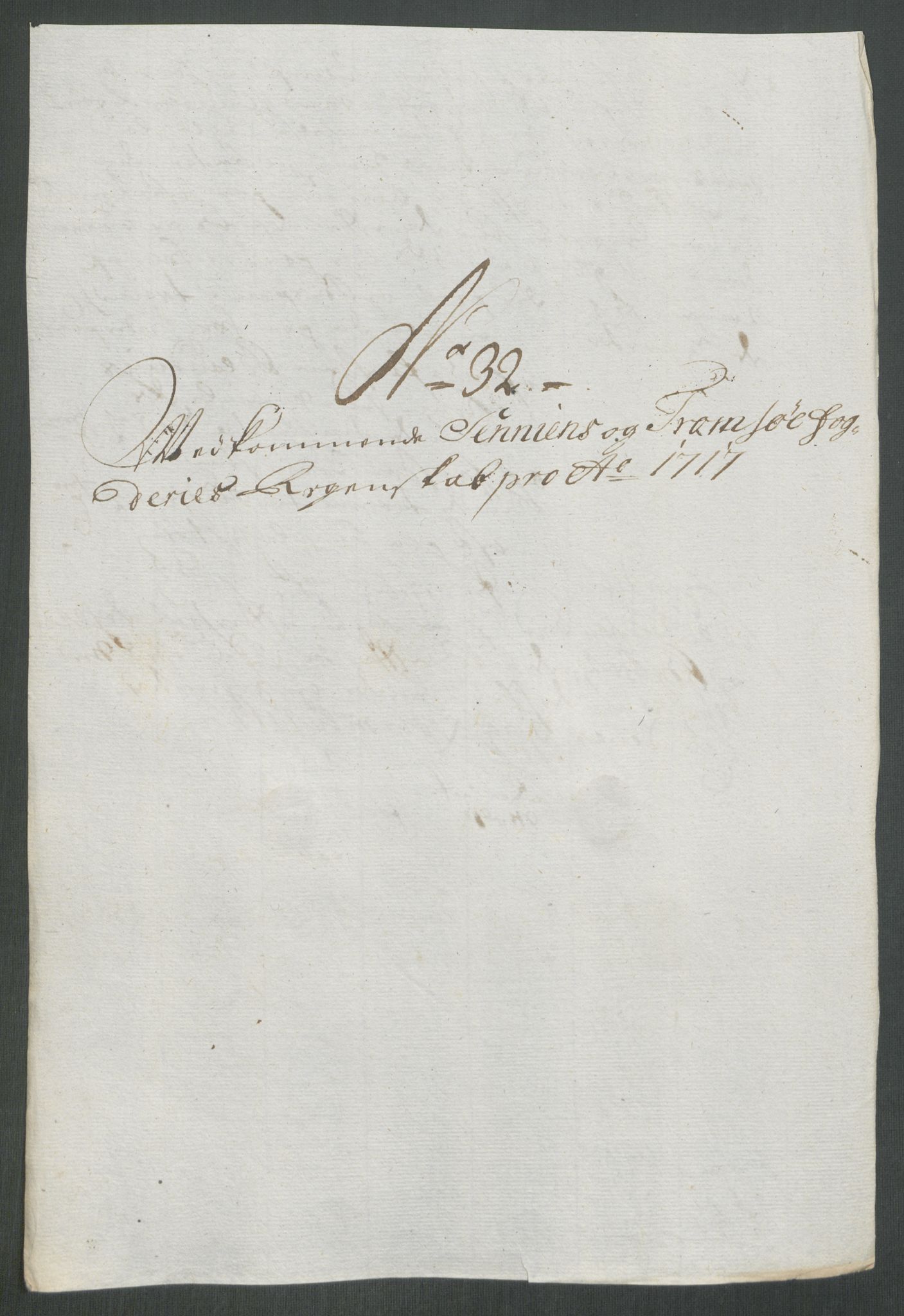 Rentekammeret inntil 1814, Reviderte regnskaper, Fogderegnskap, AV/RA-EA-4092/R68/L4763: Fogderegnskap Senja og Troms, 1717, p. 259