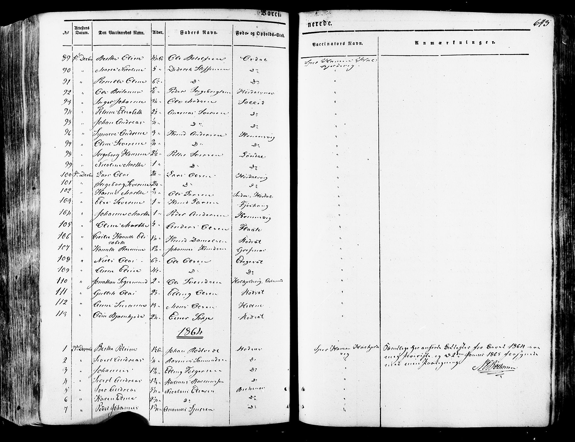 Ministerialprotokoller, klokkerbøker og fødselsregistre - Møre og Romsdal, SAT/A-1454/511/L0140: Parish register (official) no. 511A07, 1851-1878, p. 643