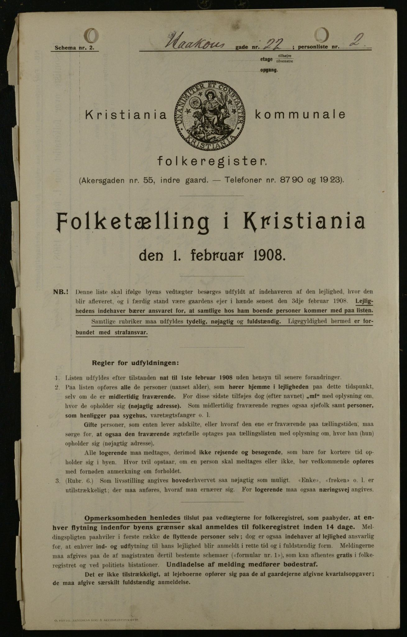 OBA, Municipal Census 1908 for Kristiania, 1908, p. 38790