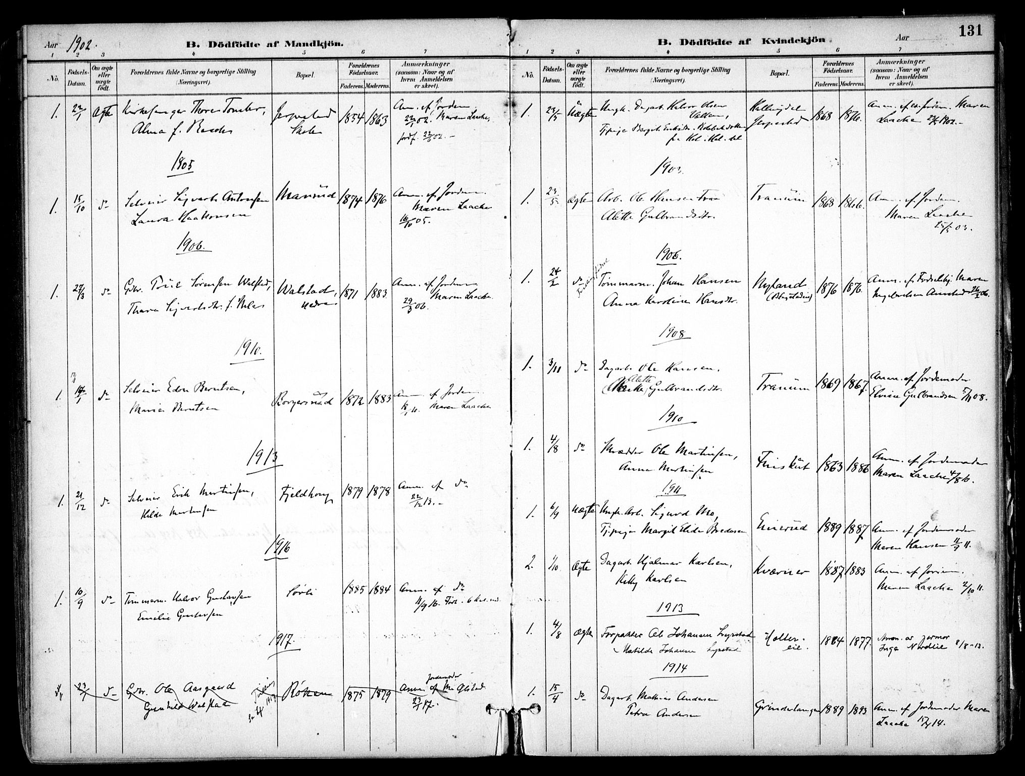 Nes prestekontor Kirkebøker, SAO/A-10410/F/Fb/L0002: Parish register (official) no. II 2, 1883-1918, p. 131
