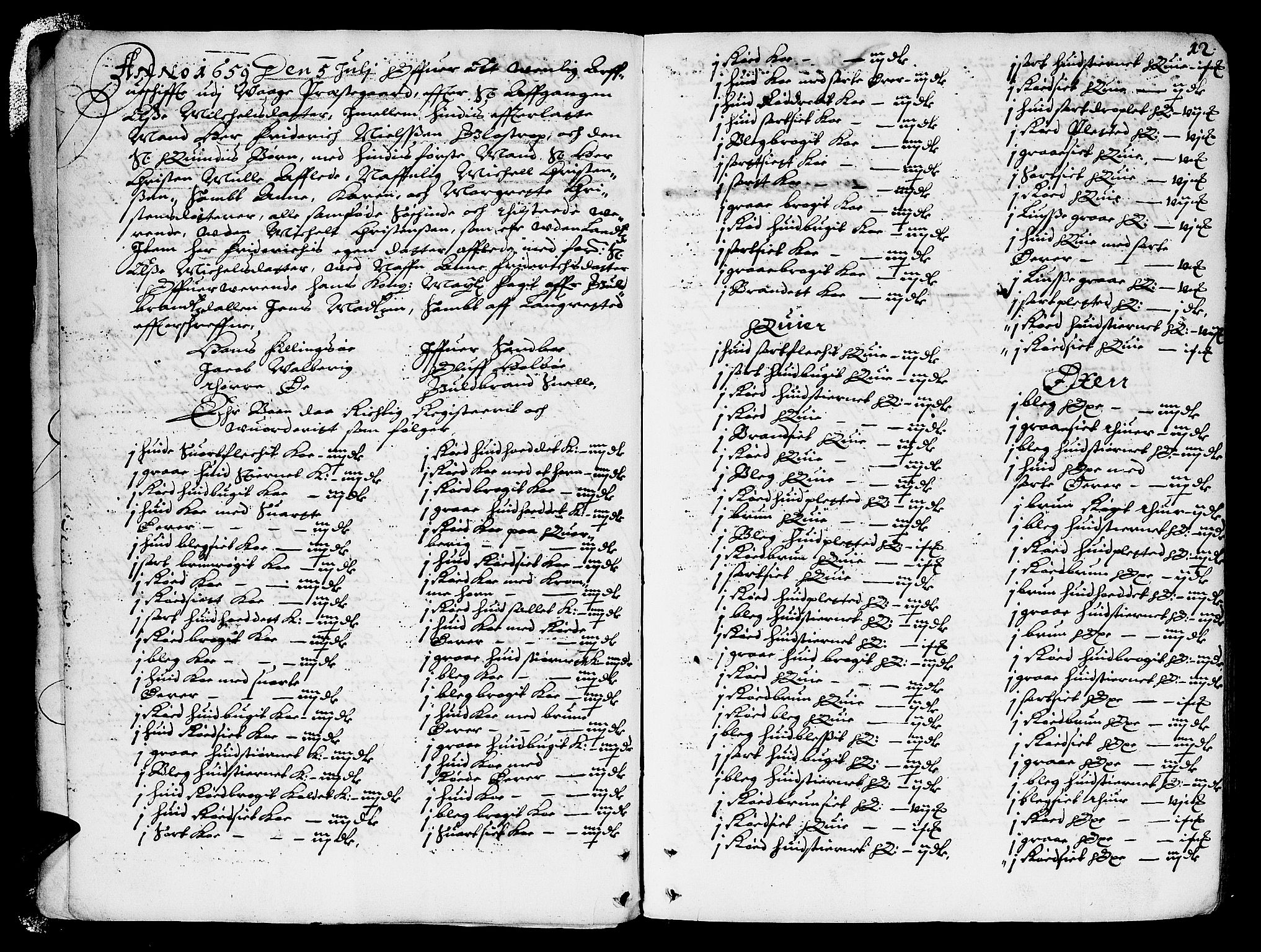 Sorenskriverier i Gudbrandsdalen, SAH/TING-036/J/Ja/Jaa/L0001: Skifteprotokoll - Nord-Gudbrandsdal, 1658-1673, p. 11b-12a