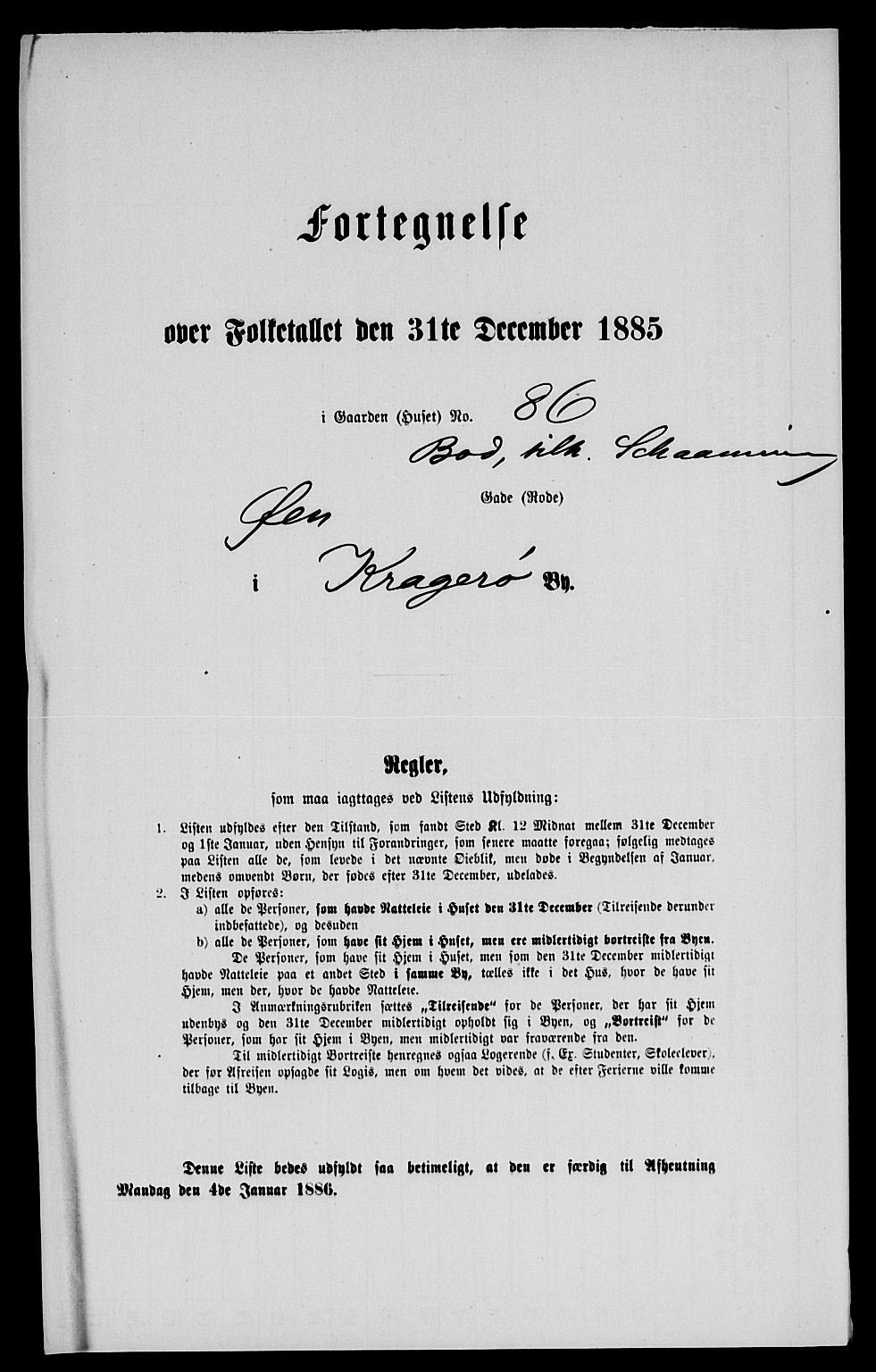 SAKO, 1885 census for 0801 Kragerø, 1885, p. 628