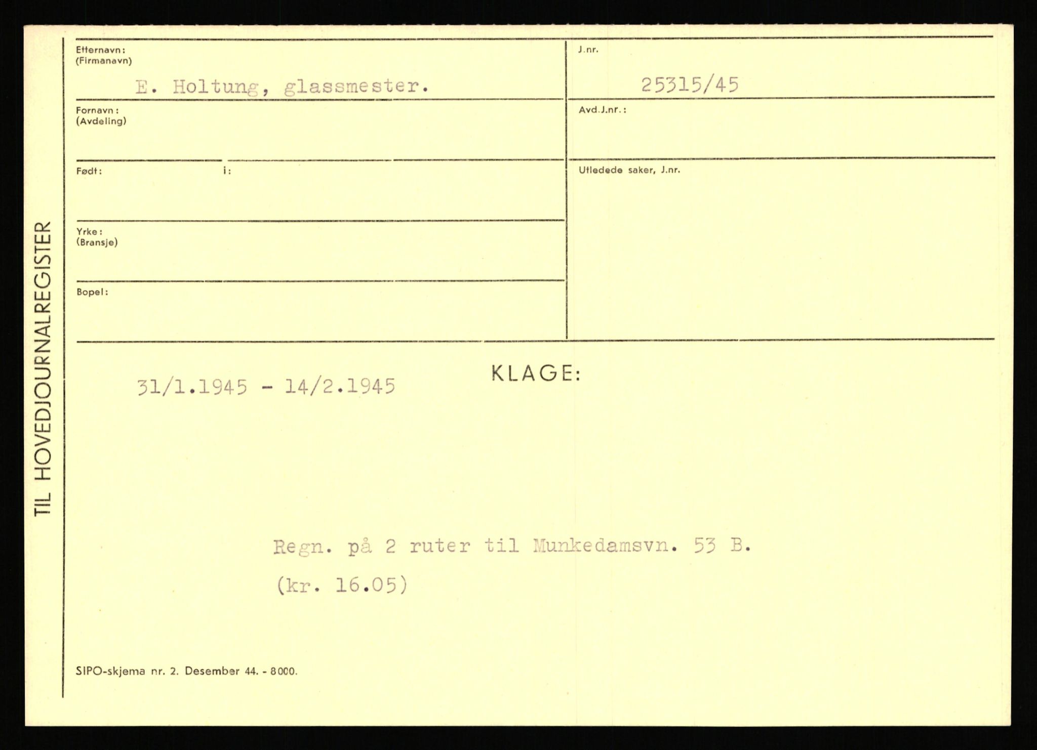 Statspolitiet - Hovedkontoret / Osloavdelingen, AV/RA-S-1329/C/Ca/L0007: Hol - Joelsen, 1943-1945, p. 780