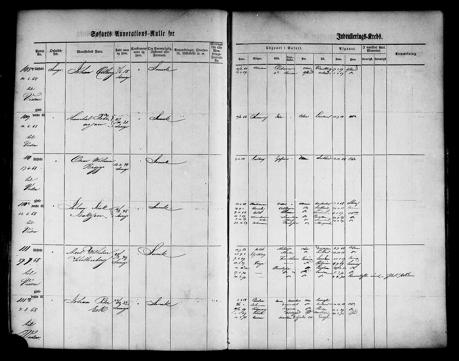 Oslo mønstringskontor, SAO/A-10569g/F/Fc/Fca/L0005: Annotasjonsrulle, 1866-1888, p. 39