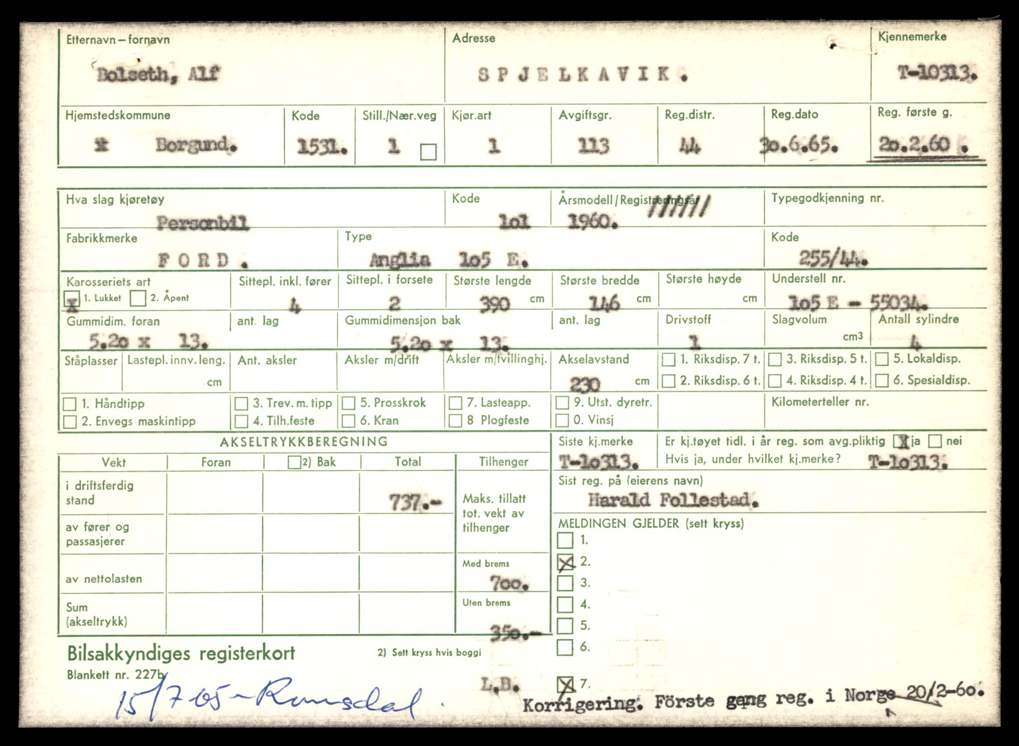 Møre og Romsdal vegkontor - Ålesund trafikkstasjon, AV/SAT-A-4099/F/Fe/L0019: Registreringskort for kjøretøy T 10228 - T 10350, 1927-1998, p. 2181