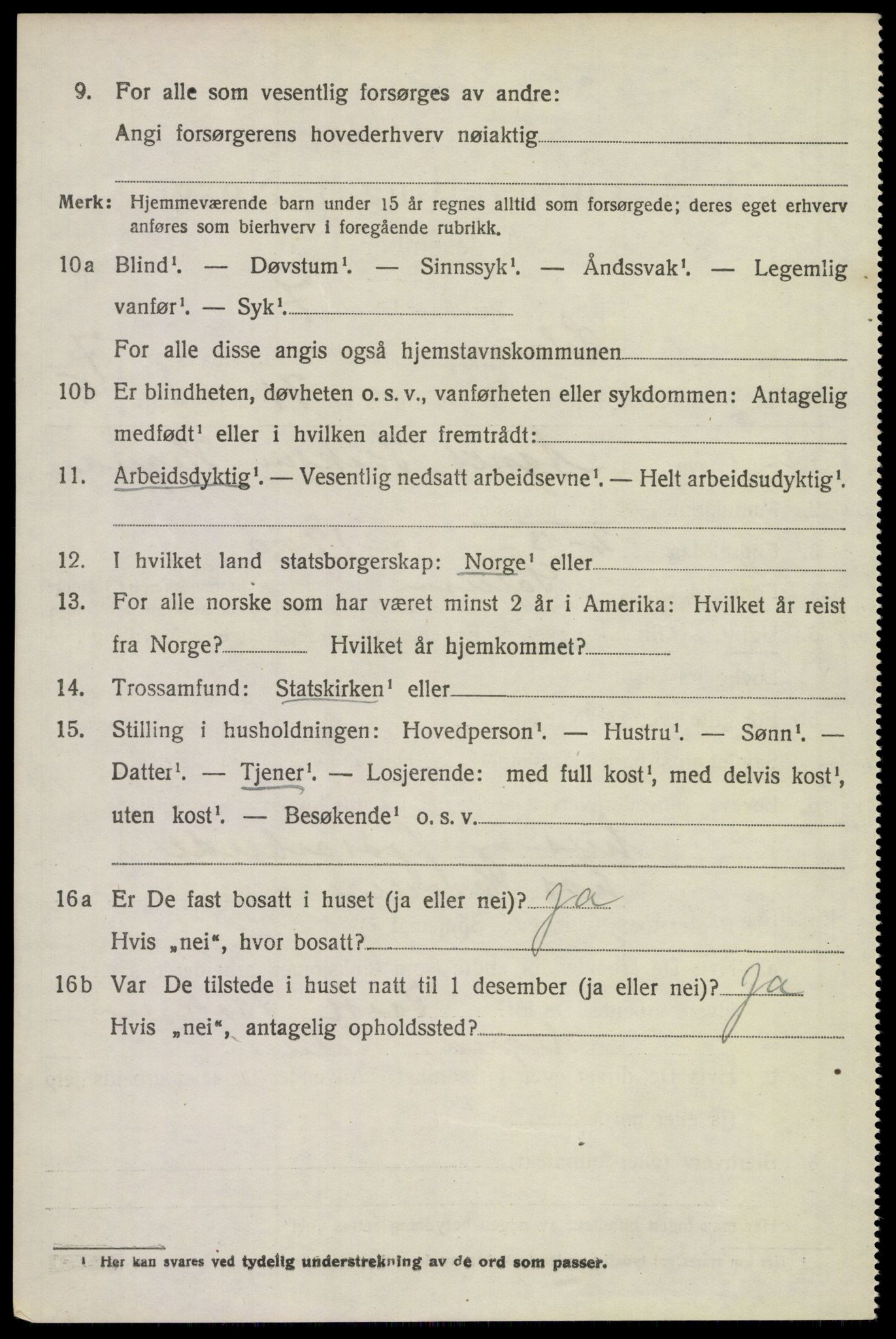 SAKO, 1920 census for Solum, 1920, p. 14283