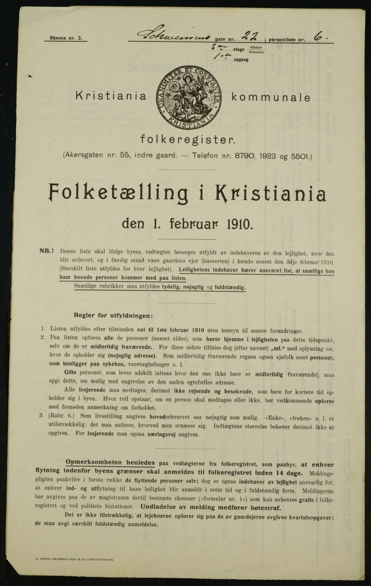 OBA, Municipal Census 1910 for Kristiania, 1910, p. 88728