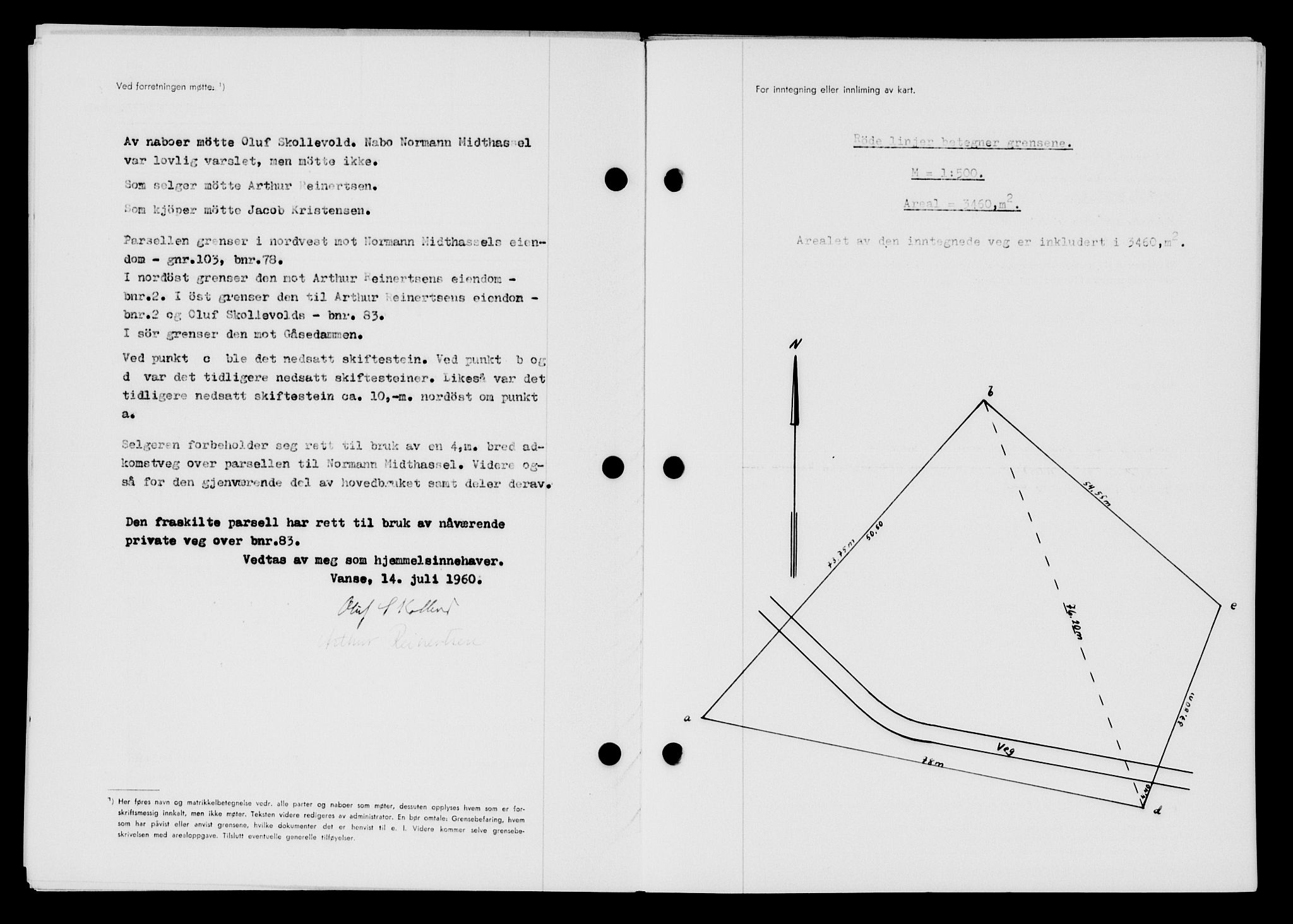 Lyngdal sorenskriveri, AV/SAK-1221-0004/G/Gb/L0680: Mortgage book no. A XXVI, 1960-1960, Diary no: : 869/1960