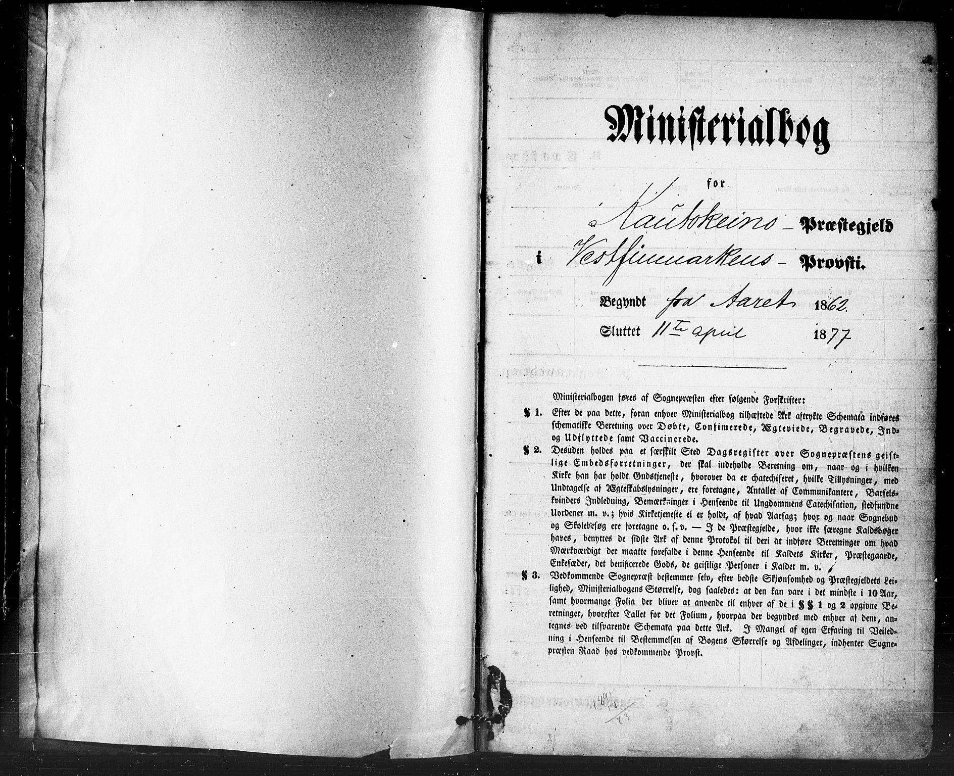 Kautokeino sokneprestembete, SATØ/S-1340/H/Ha/L0003.kirke: Parish register (official) no. 3, 1862-1879