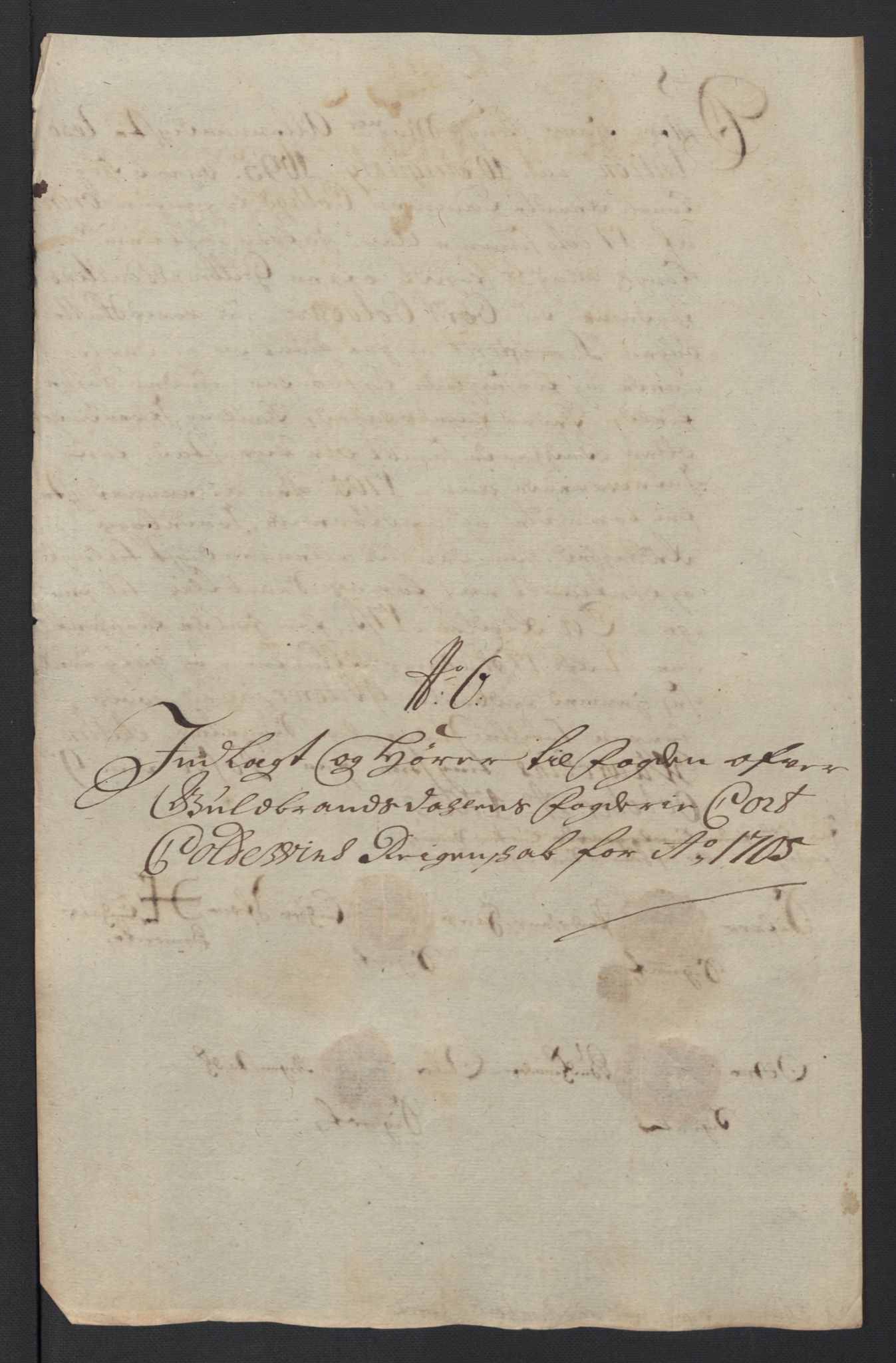 Rentekammeret inntil 1814, Reviderte regnskaper, Fogderegnskap, RA/EA-4092/R17/L1178: Fogderegnskap Gudbrandsdal, 1705-1707, p. 52