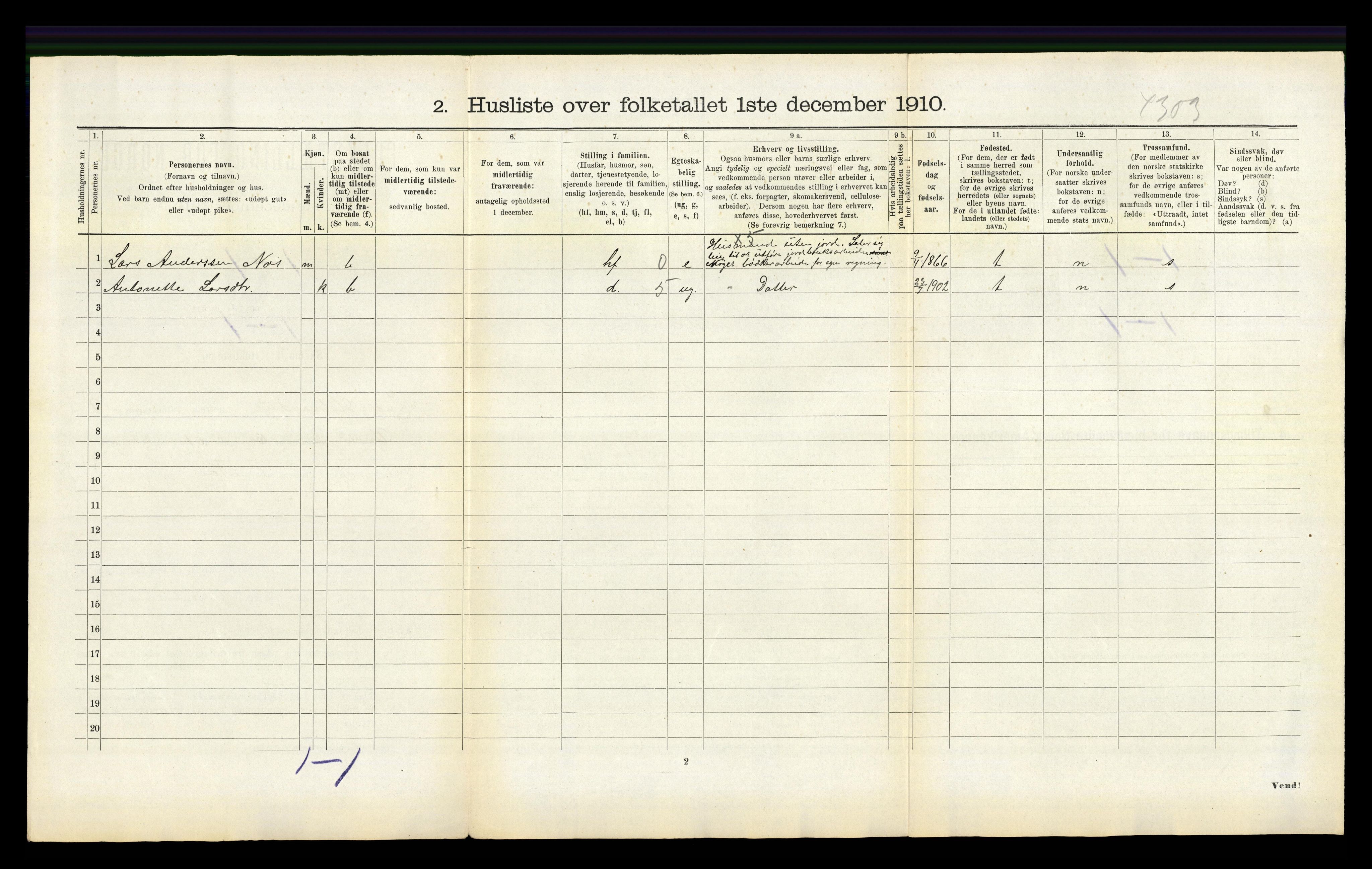 RA, 1910 census for Indre Holmedal, 1910, p. 673